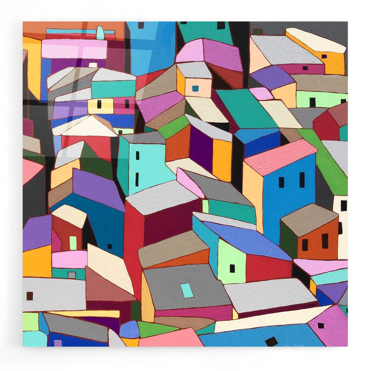 Epic Art 'Rooftops II' by Nikki Galapon, Acrylic Glass Wall Art