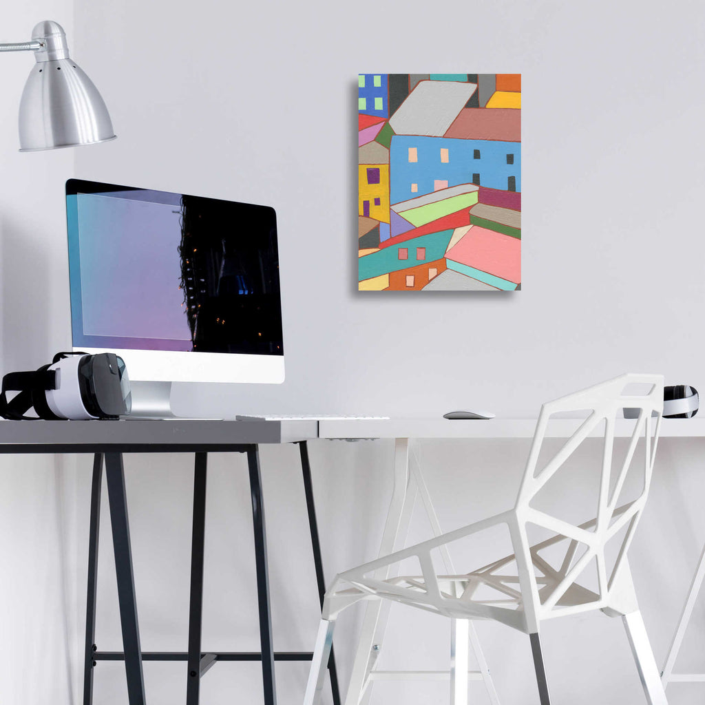Epic Art 'Rooftops in Color I' by Nikki Galapon, Acrylic Glass Wall Art,12x16