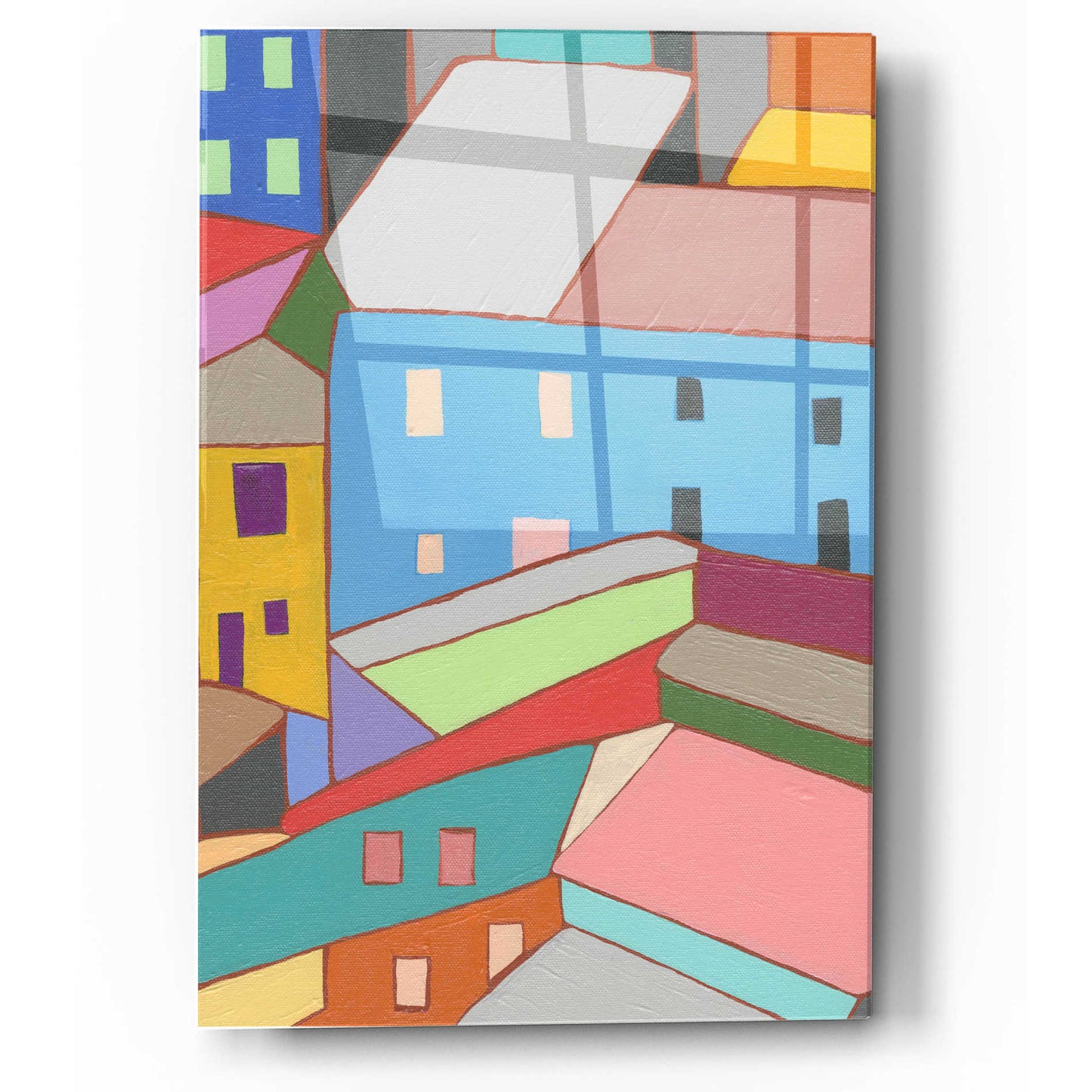 Epic Art 'Rooftops in Color I' by Nikki Galapon, Acrylic Glass Wall Art,12x16
