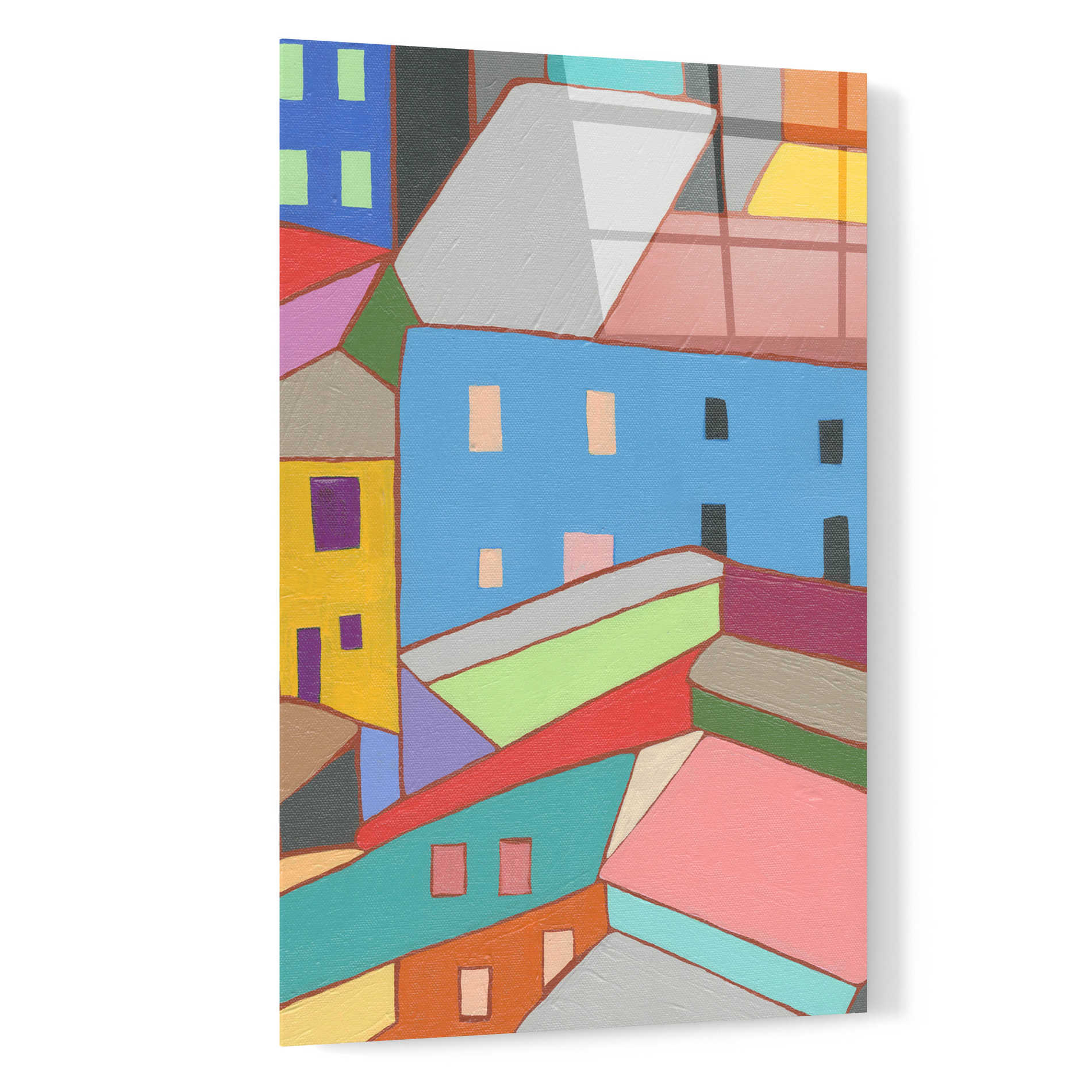 Epic Art 'Rooftops in Color I' by Nikki Galapon, Acrylic Glass Wall Art,16x24