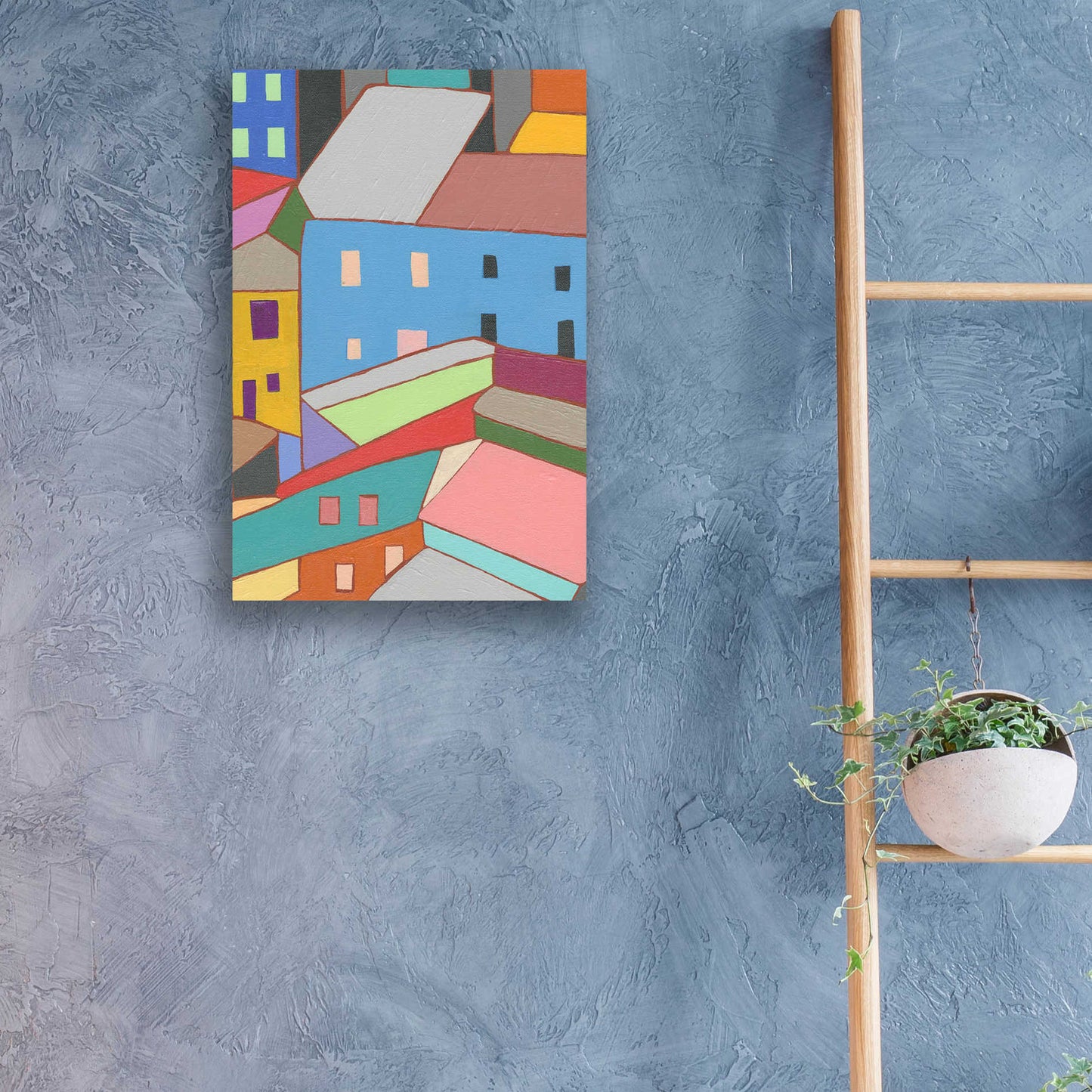 Epic Art 'Rooftops in Color I' by Nikki Galapon, Acrylic Glass Wall Art,16x24
