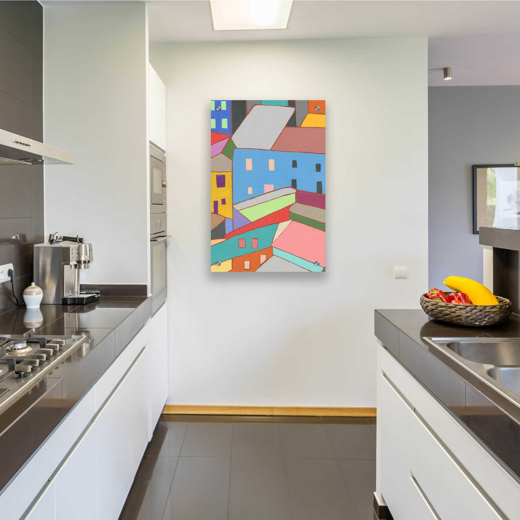 Epic Art 'Rooftops in Color I' by Nikki Galapon, Acrylic Glass Wall Art,24x36
