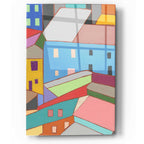 Epic Art 'Rooftops in Color I' by Nikki Galapon, Acrylic Glass Wall Art