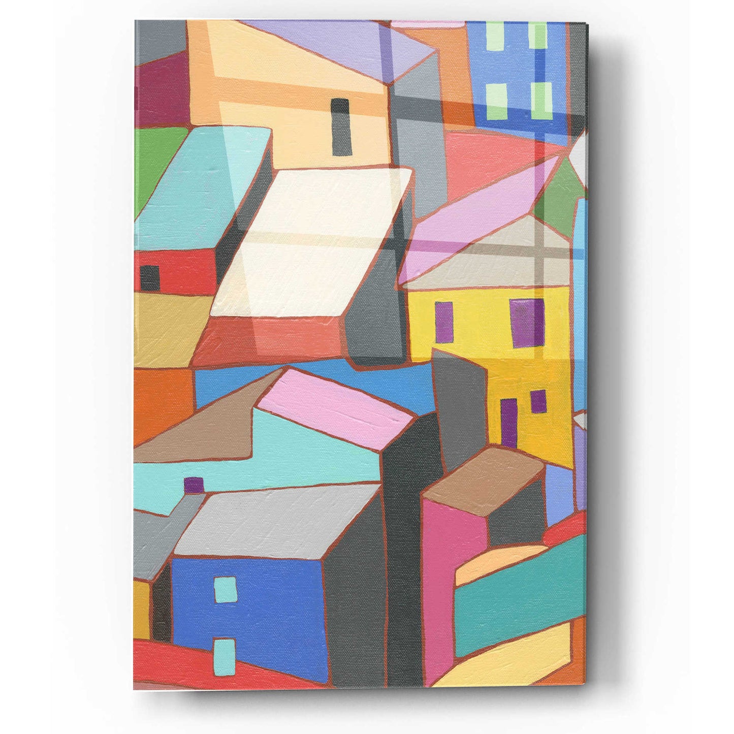 Epic Art 'Rooftops in Color II' by Nikki Galapon, Acrylic Glass Wall Art,12x16