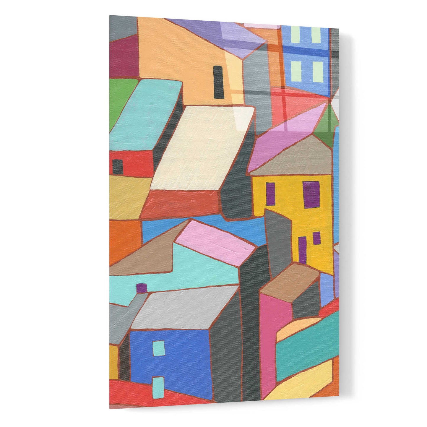 Epic Art 'Rooftops in Color II' by Nikki Galapon, Acrylic Glass Wall Art,16x24