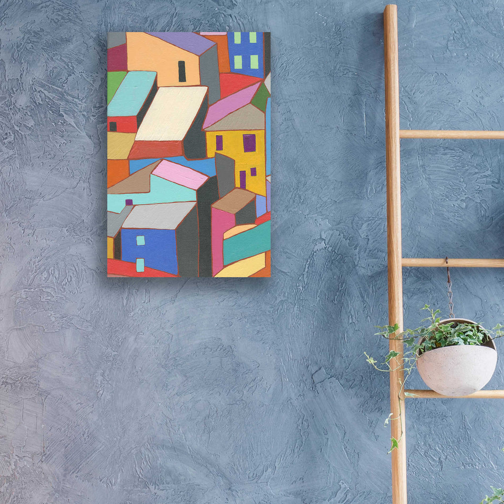 Epic Art 'Rooftops in Color II' by Nikki Galapon, Acrylic Glass Wall Art,16x24