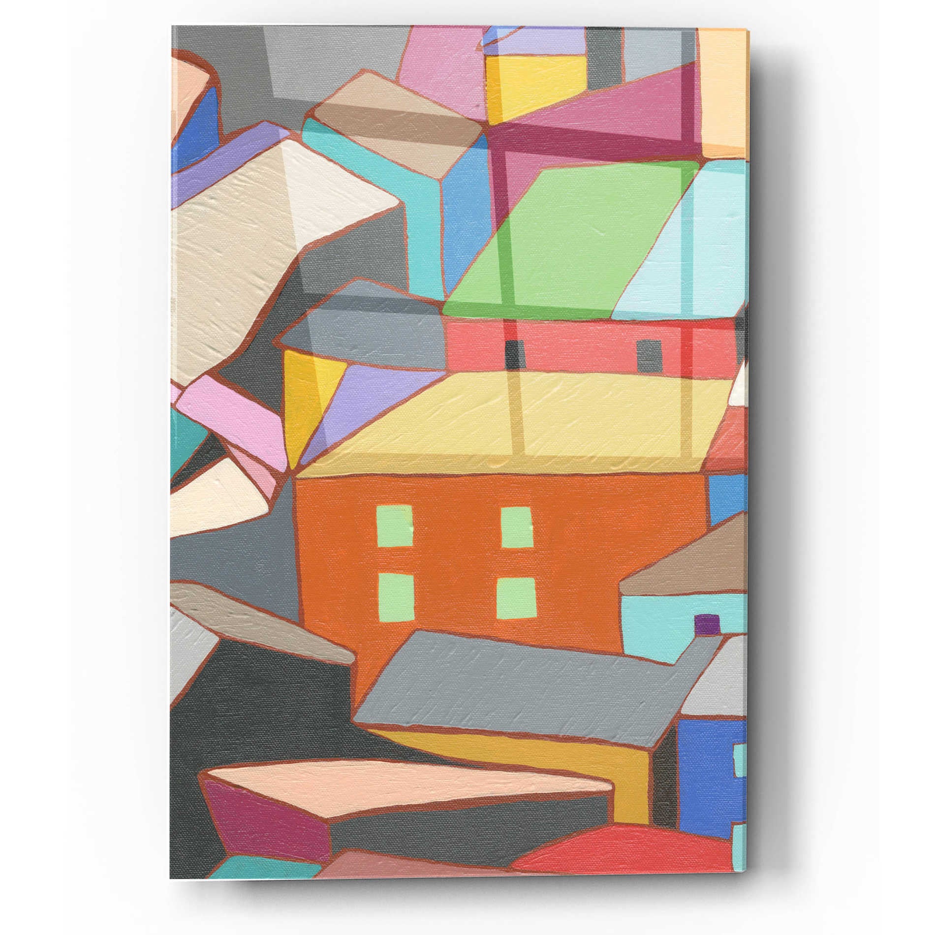 Epic Art 'Rooftops in Color III' by Nikki Galapon, Acrylic Glass Wall Art,12x16