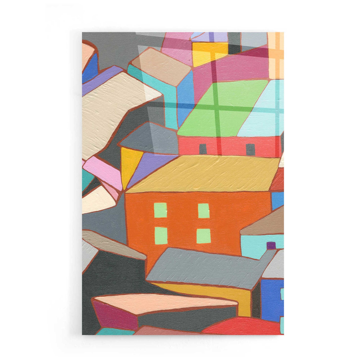 Epic Art 'Rooftops in Color III' by Nikki Galapon, Acrylic Glass Wall Art,16x24