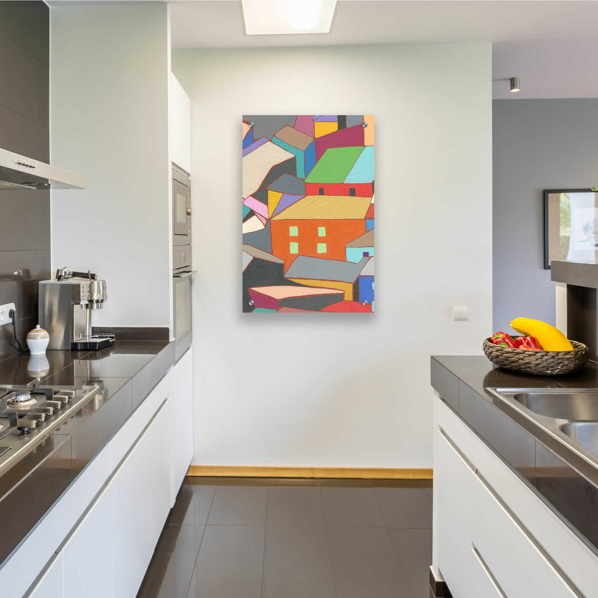 Epic Art 'Rooftops in Color III' by Nikki Galapon, Acrylic Glass Wall Art,24x36