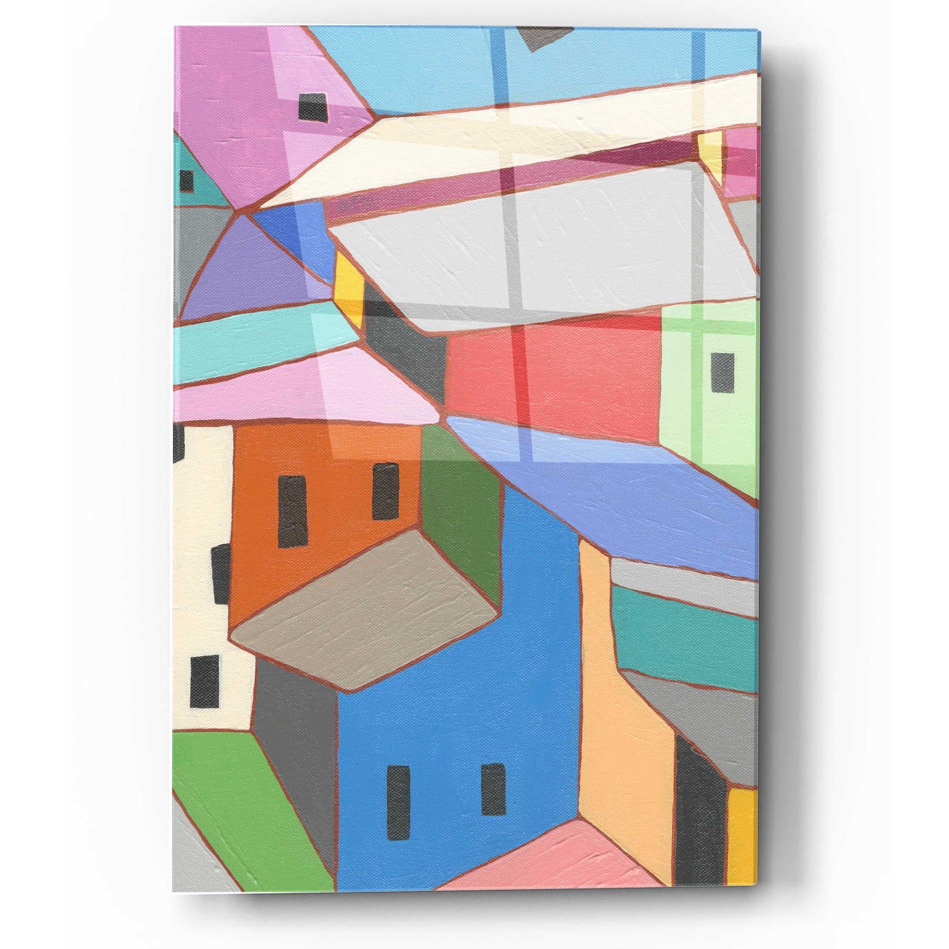Epic Art 'Rooftops in Color XII' by Nikki Galapon, Acrylic Glass Wall Art,12x16