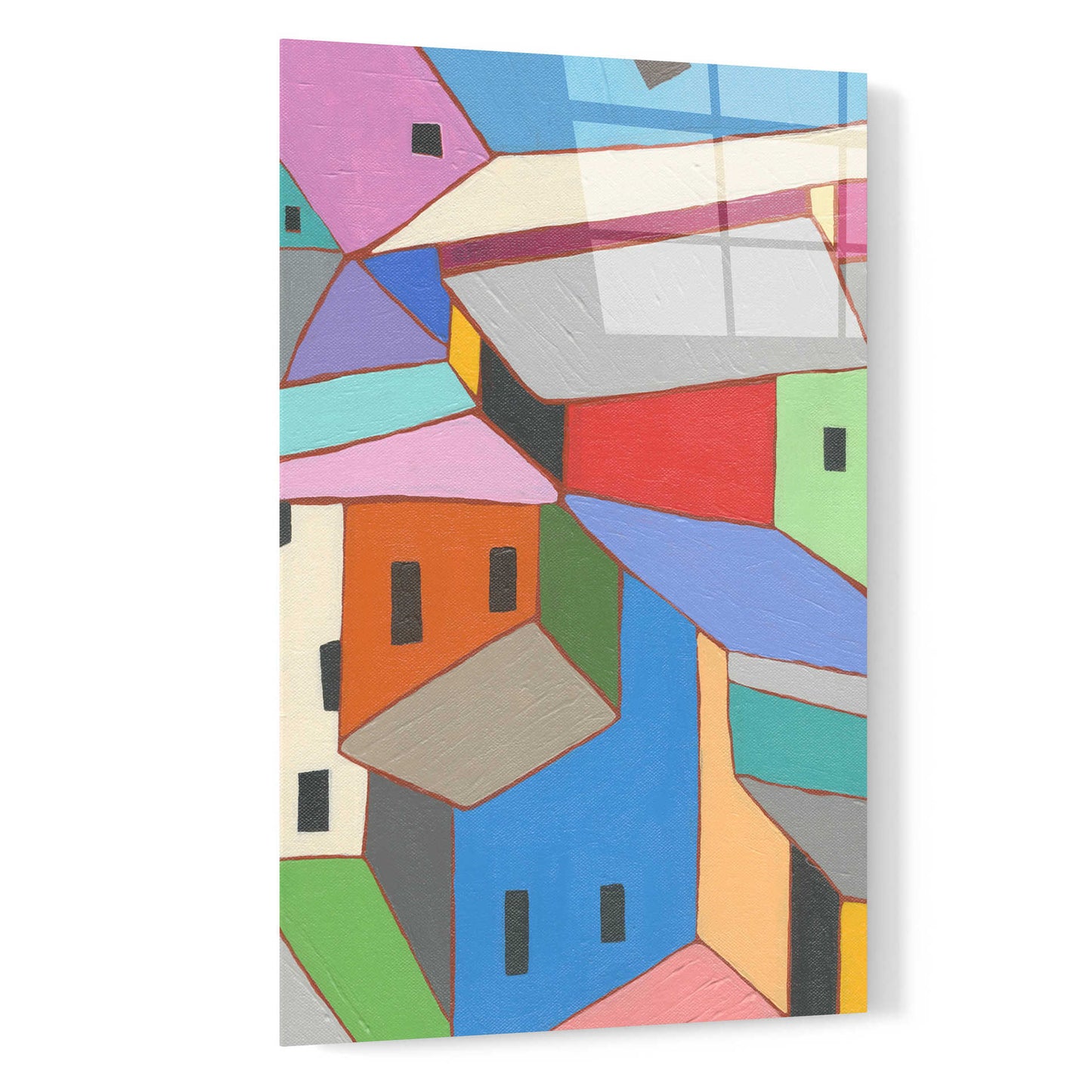 Epic Art 'Rooftops in Color XII' by Nikki Galapon, Acrylic Glass Wall Art,16x24