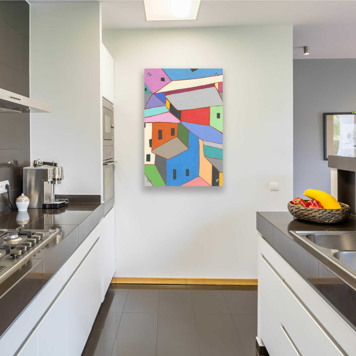 Epic Art 'Rooftops in Color XII' by Nikki Galapon, Acrylic Glass Wall Art,24x36
