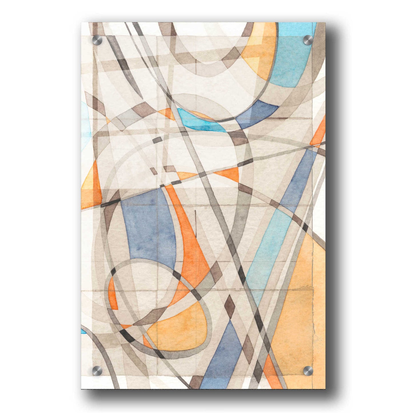 Epic Art 'Ovals & Lines II' by Nikki Galapon, Acrylic Glass Wall Art,24x36