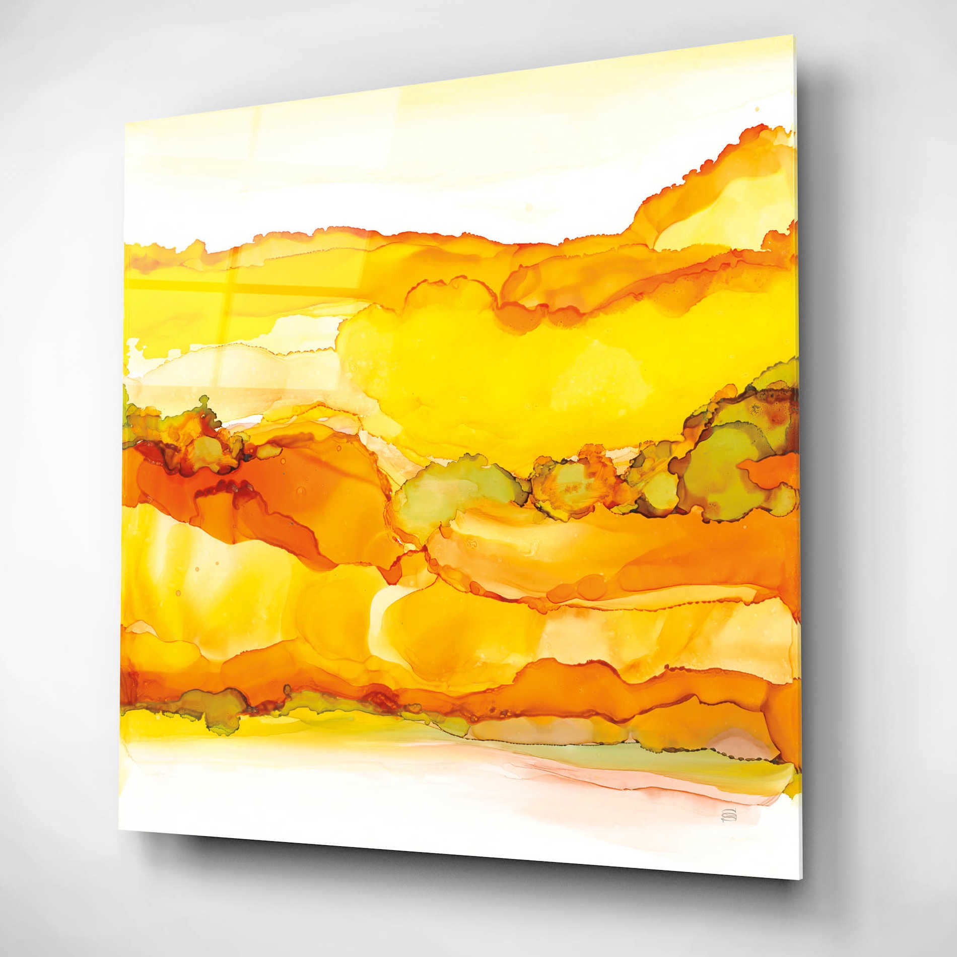 Epic Art 'Yellowscape II' by Chris Paschke, Acrylic Glass Wall Art,12x12