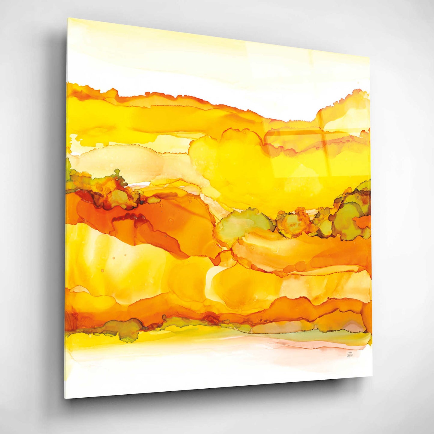 Epic Art 'Yellowscape II' by Chris Paschke, Acrylic Glass Wall Art,12x12