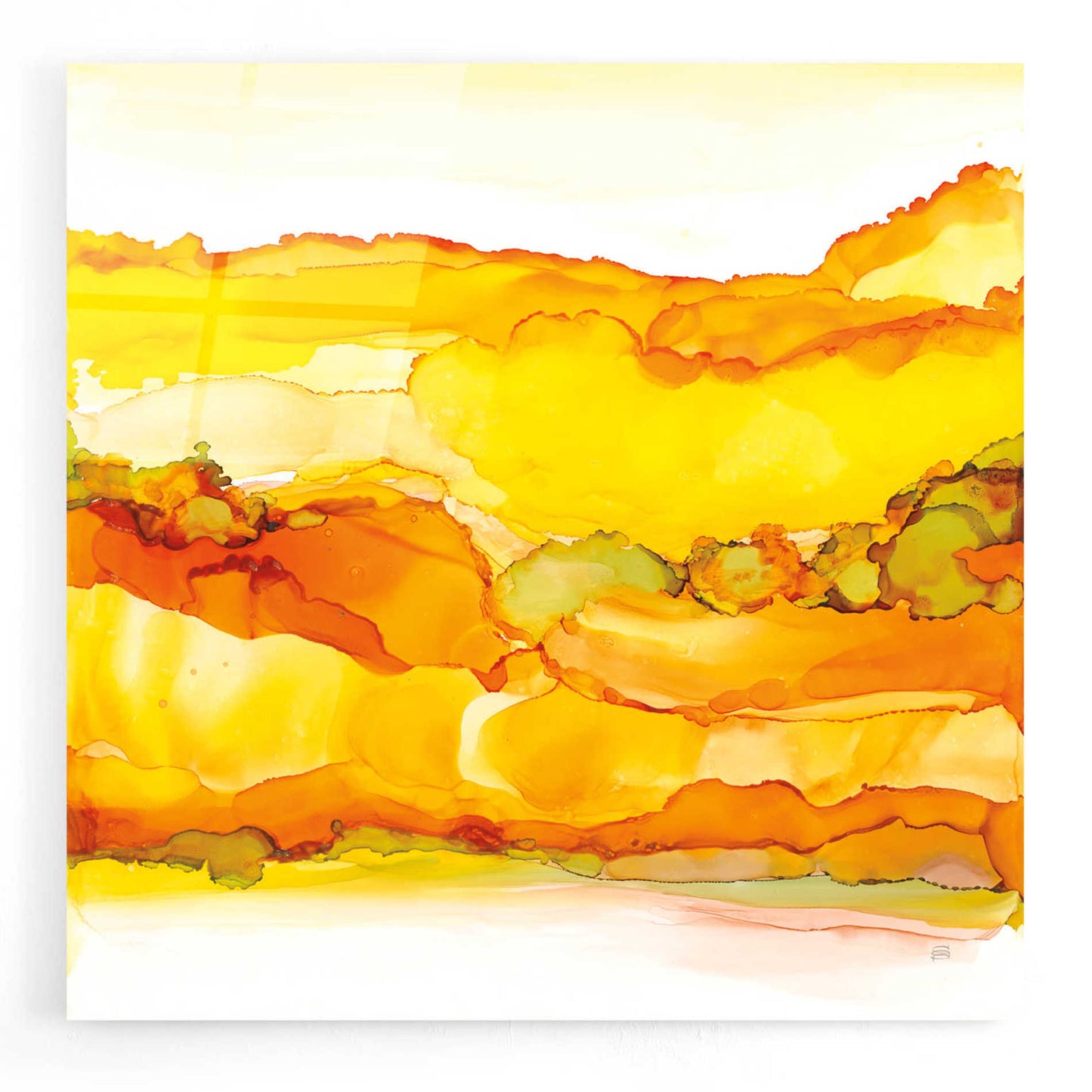 Epic Art 'Yellowscape II' by Chris Paschke, Acrylic Glass Wall Art,12x12