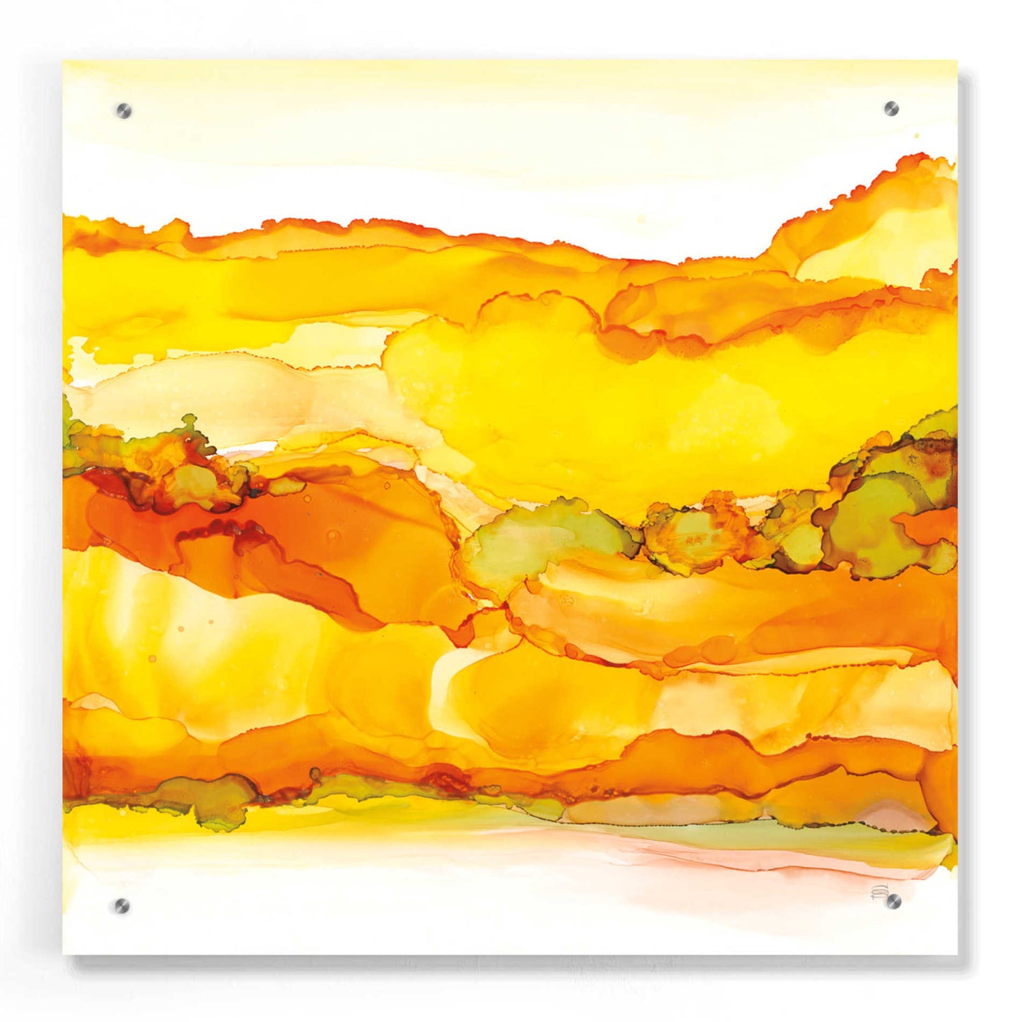 Epic Art 'Yellowscape II' by Chris Paschke, Acrylic Glass Wall Art,24x24
