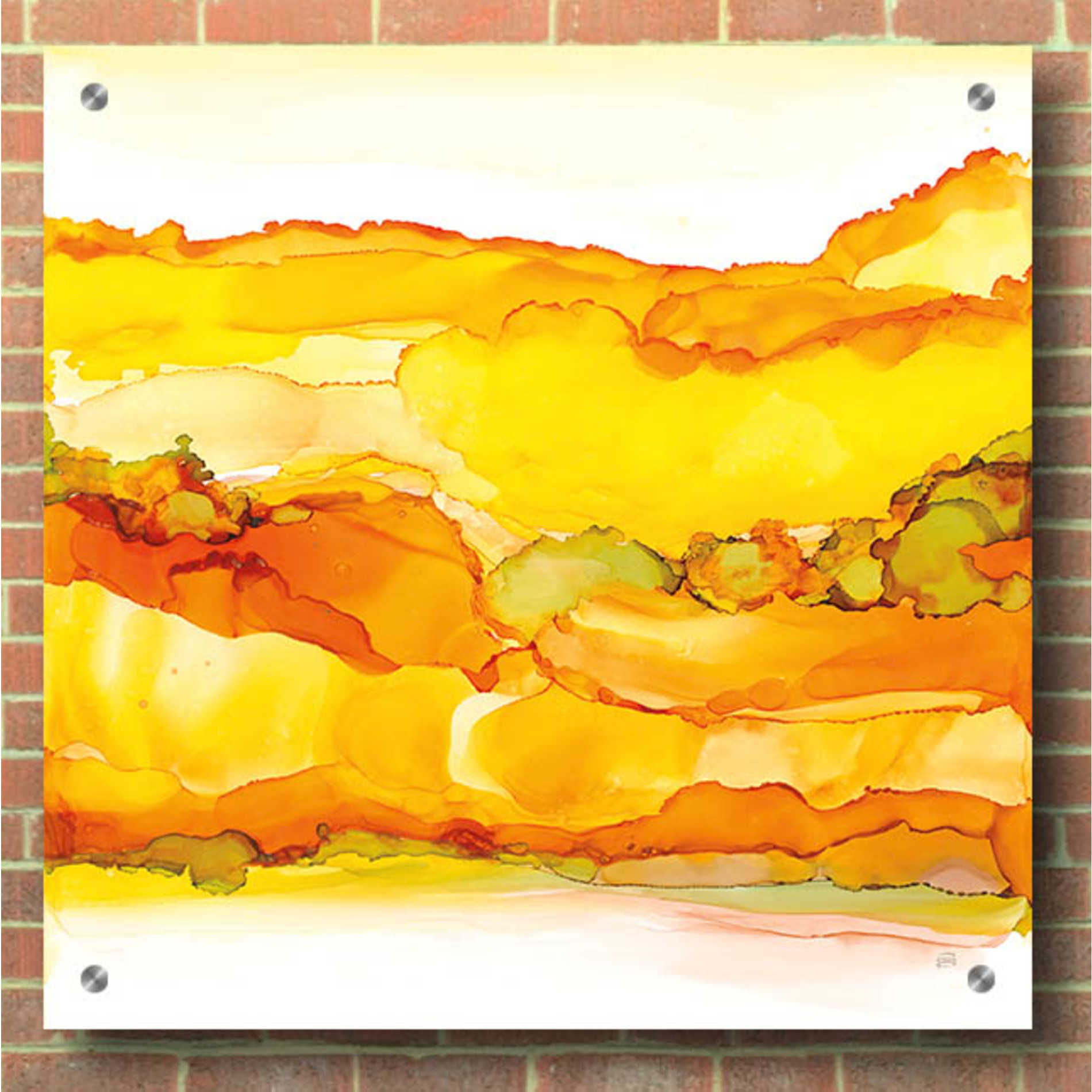 Epic Art 'Yellowscape II' by Chris Paschke, Acrylic Glass Wall Art,36x36