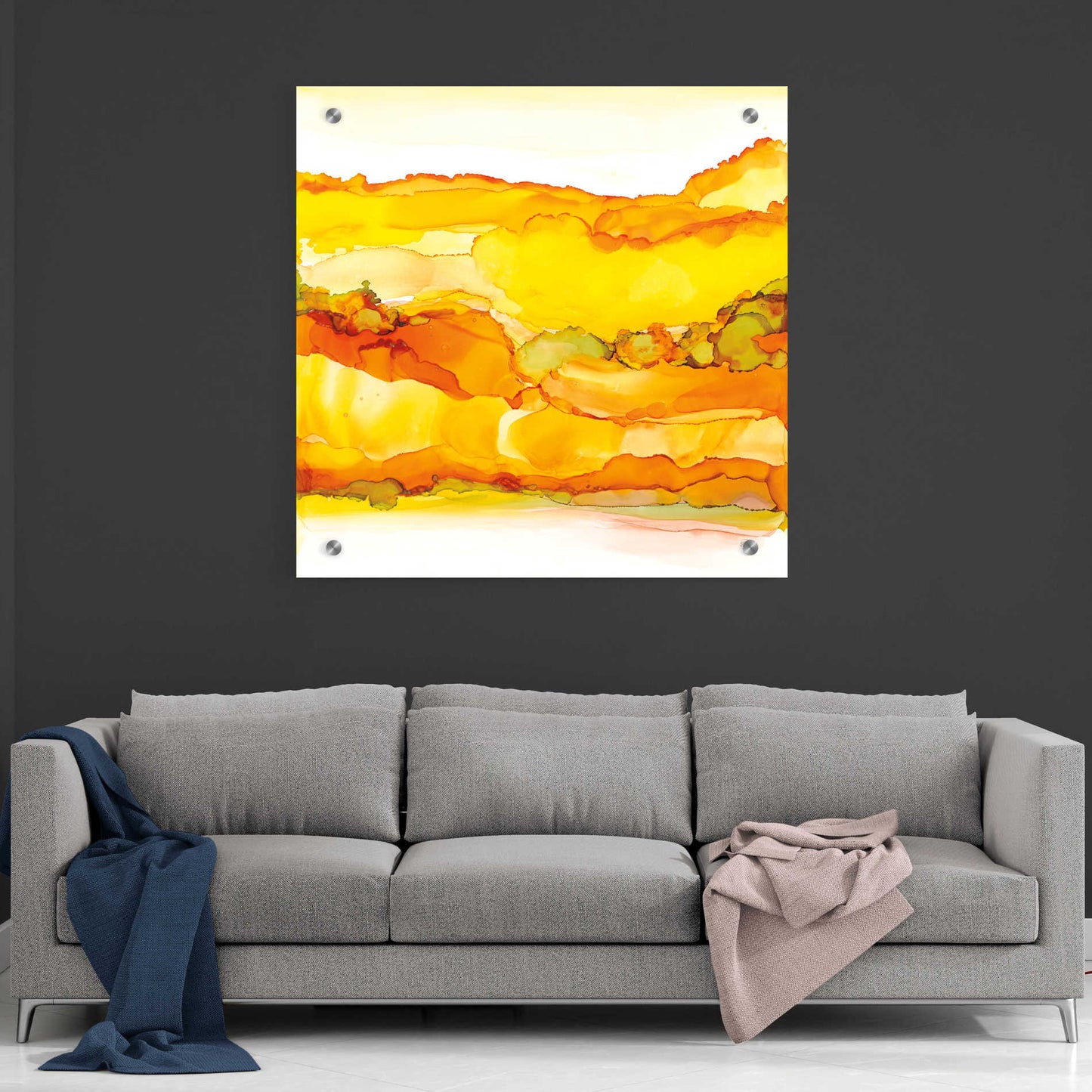 Epic Art 'Yellowscape II' by Chris Paschke, Acrylic Glass Wall Art,36x36