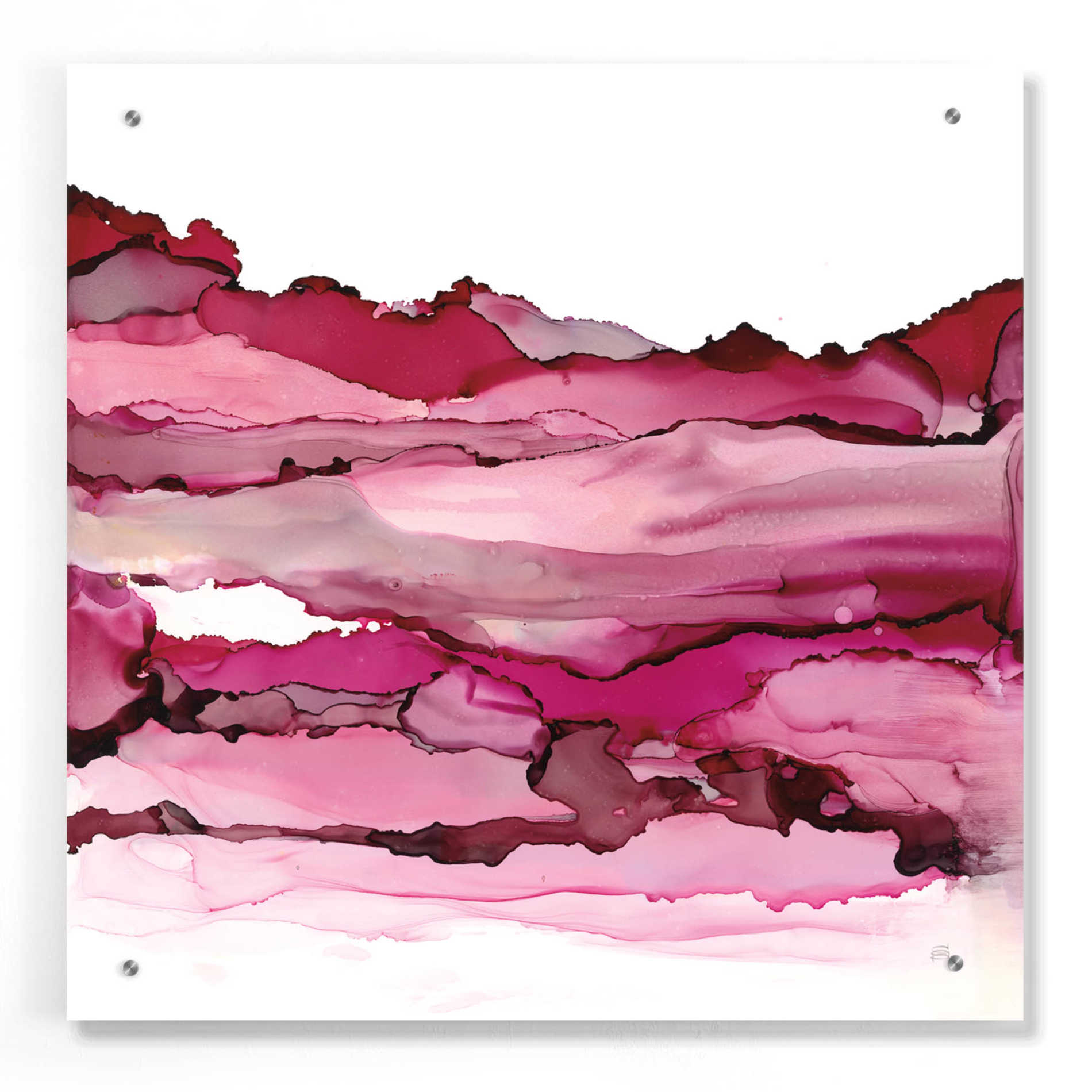 Epic Art 'Pinkscape II' by Chris Paschke, Acrylic Glass Wall Art,24x24