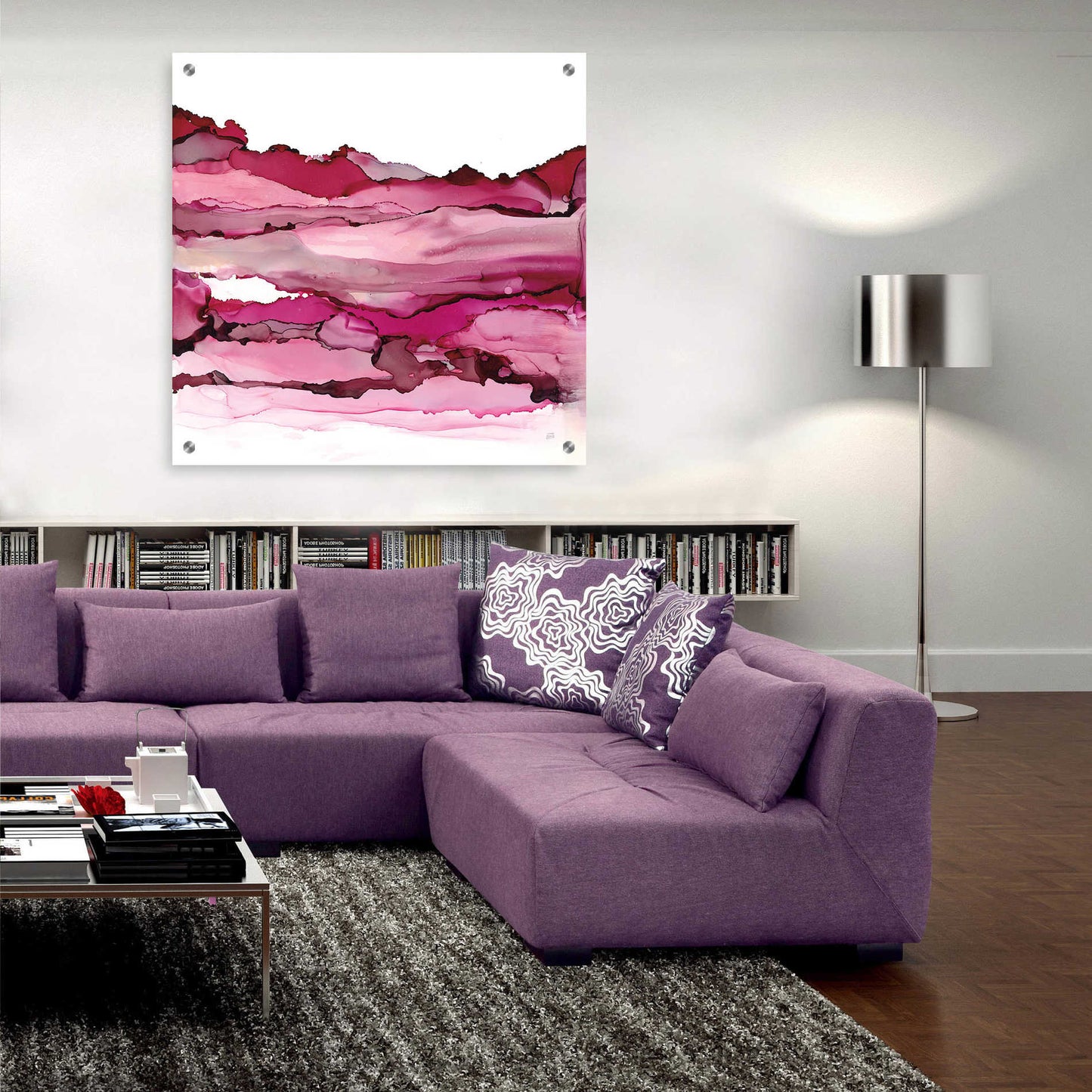 Epic Art 'Pinkscape II' by Chris Paschke, Acrylic Glass Wall Art,36x36