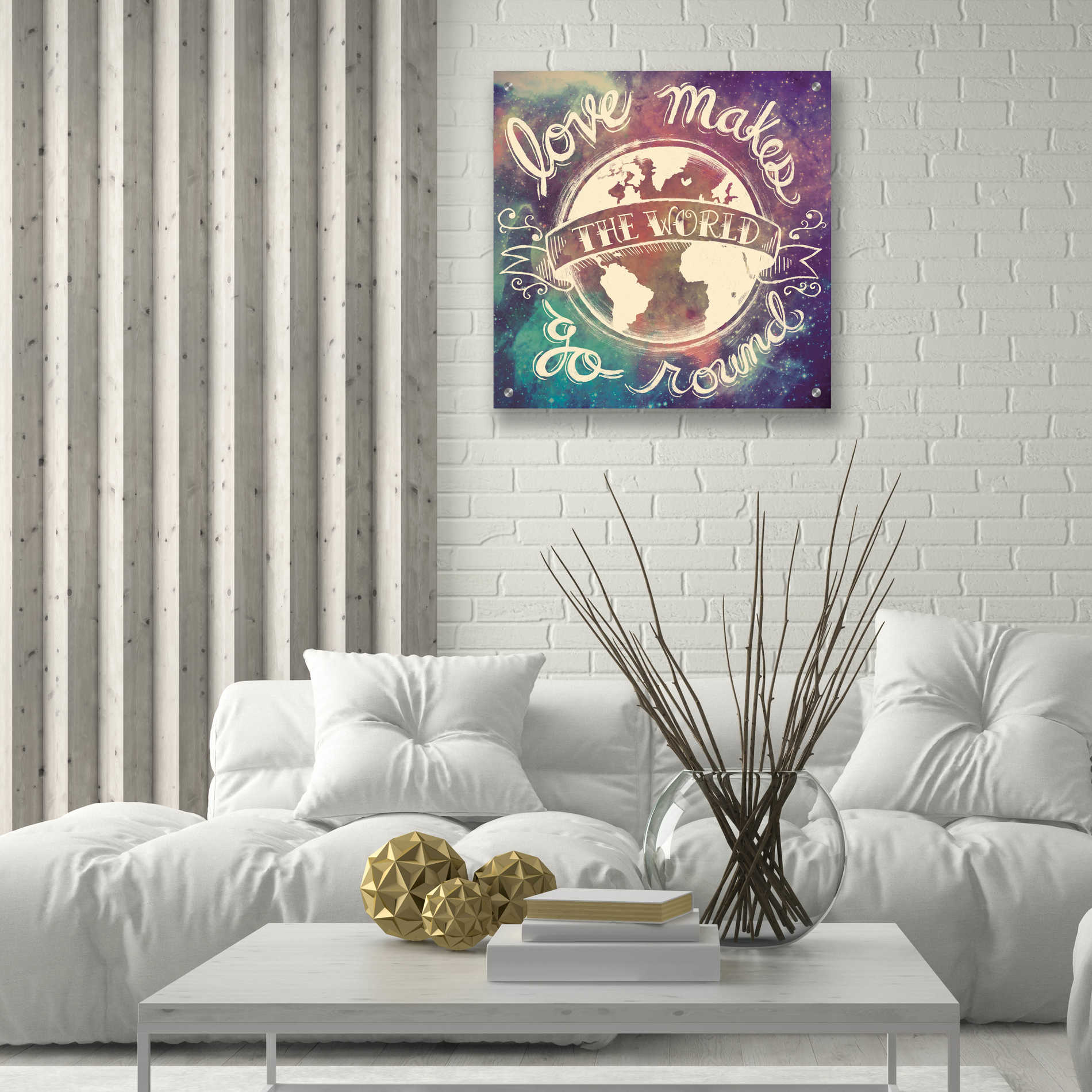 Epic Art 'Universe Galaxy Love Makes' by Mary Urban, Acrylic Glass Wall Art,24x24