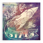 Epic Art 'Universe Galaxy Shoot For the Stars' by Mary Urban, Acrylic Glass Wall Art