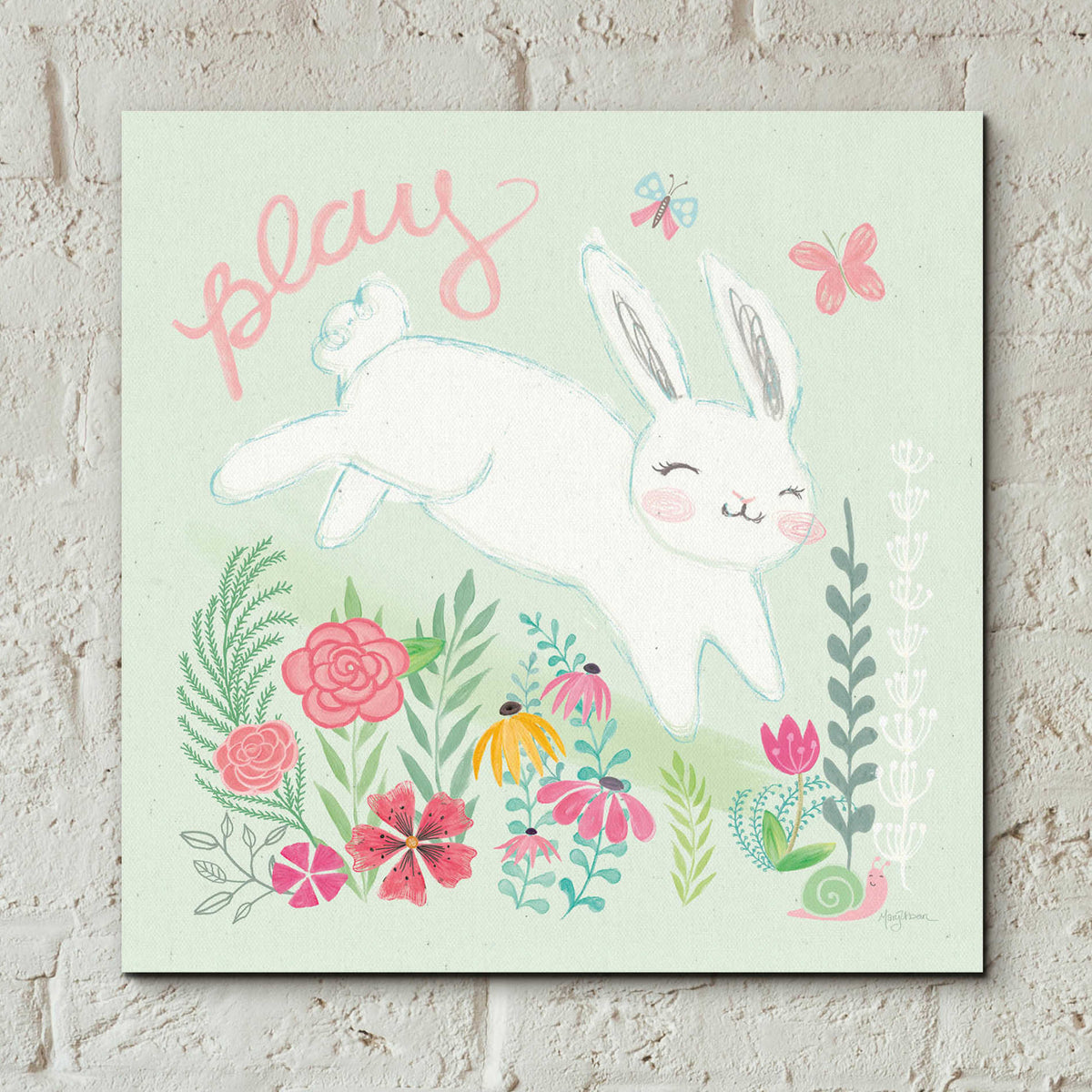 Epic Art 'Garden Friends I' by Mary Urban, Acrylic Glass Wall Art,12x12