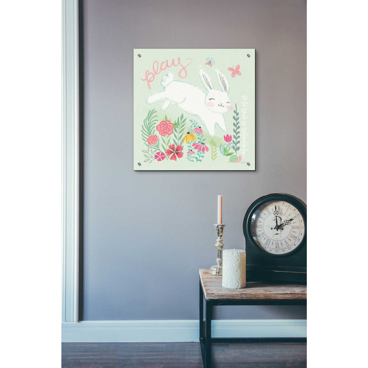 Epic Art 'Garden Friends I' by Mary Urban, Acrylic Glass Wall Art,24x24
