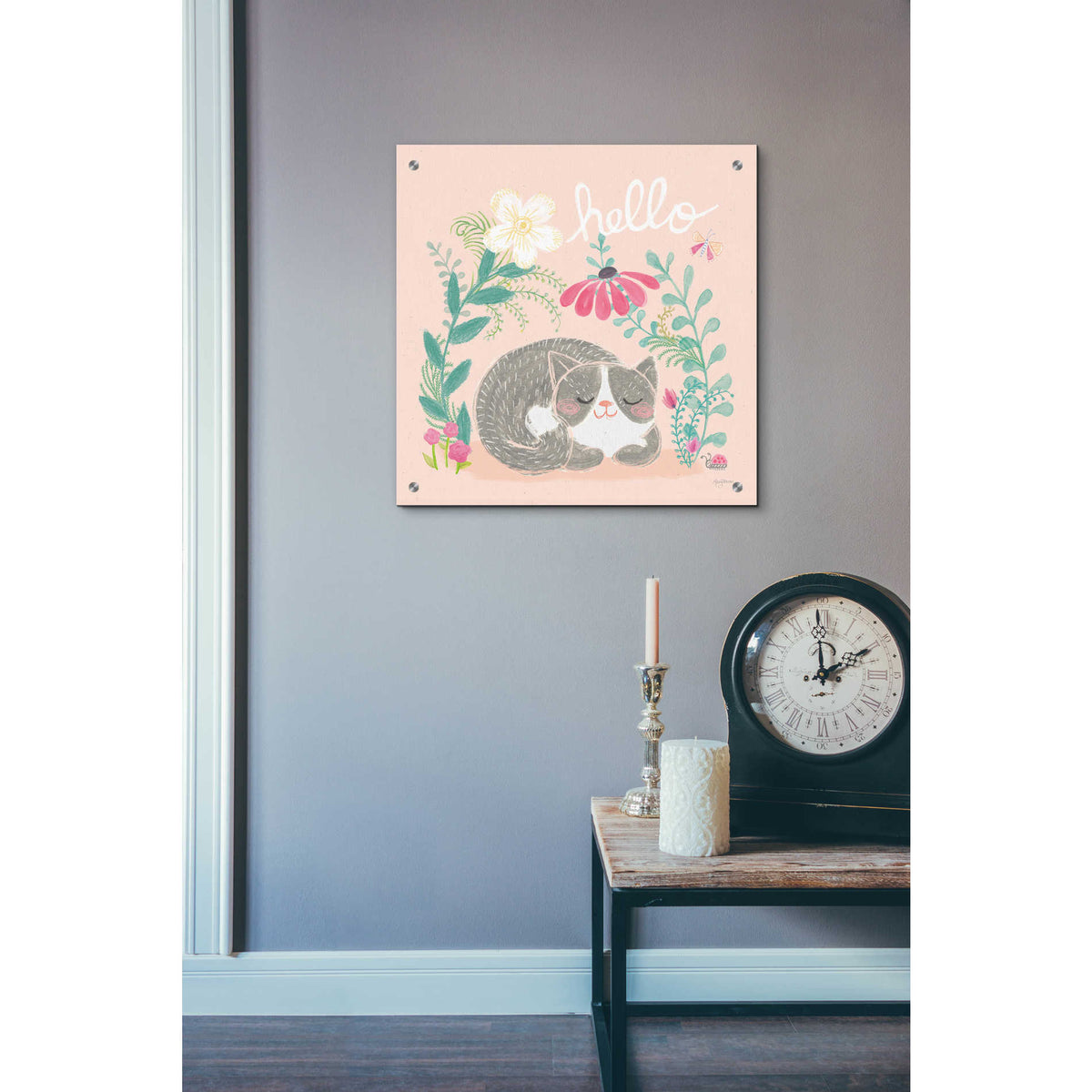 Epic Art 'Garden Friends VI' by Mary Urban, Acrylic Glass Wall Art,24x24