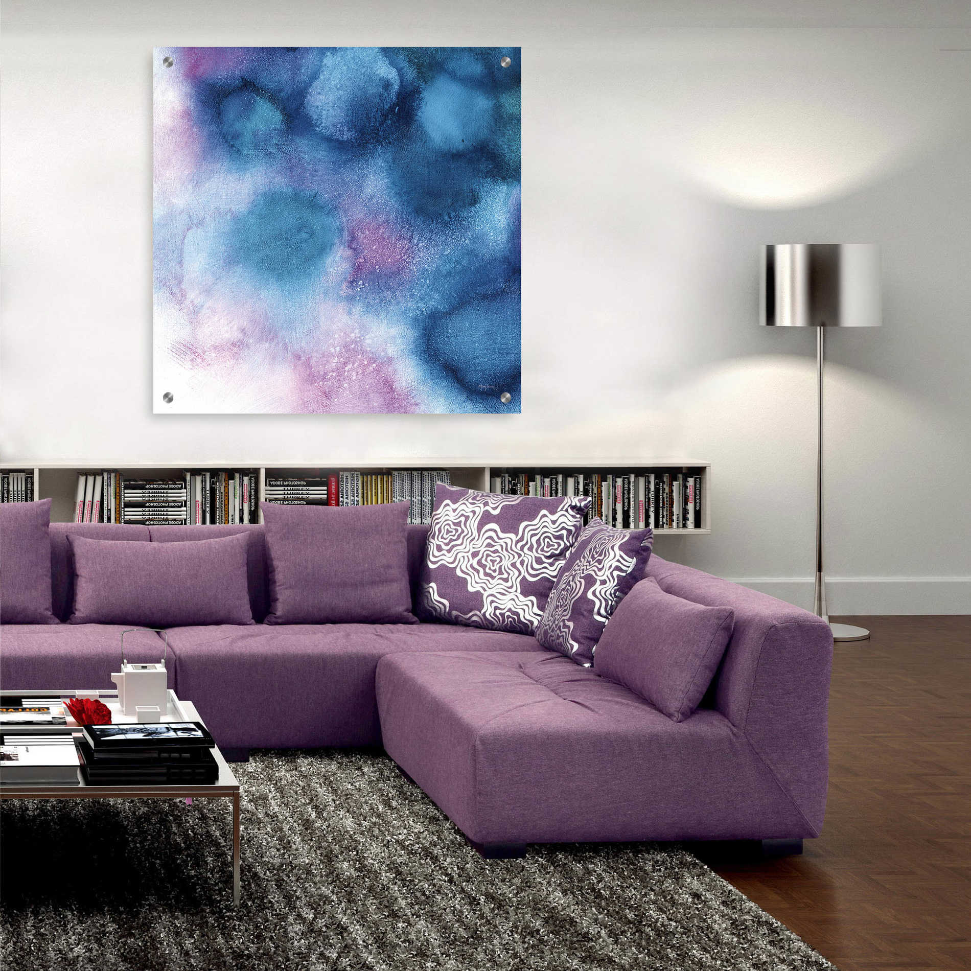 Epic Art 'Nebula II ' by Mary Urban, Acrylic Glass Wall Art,36x36