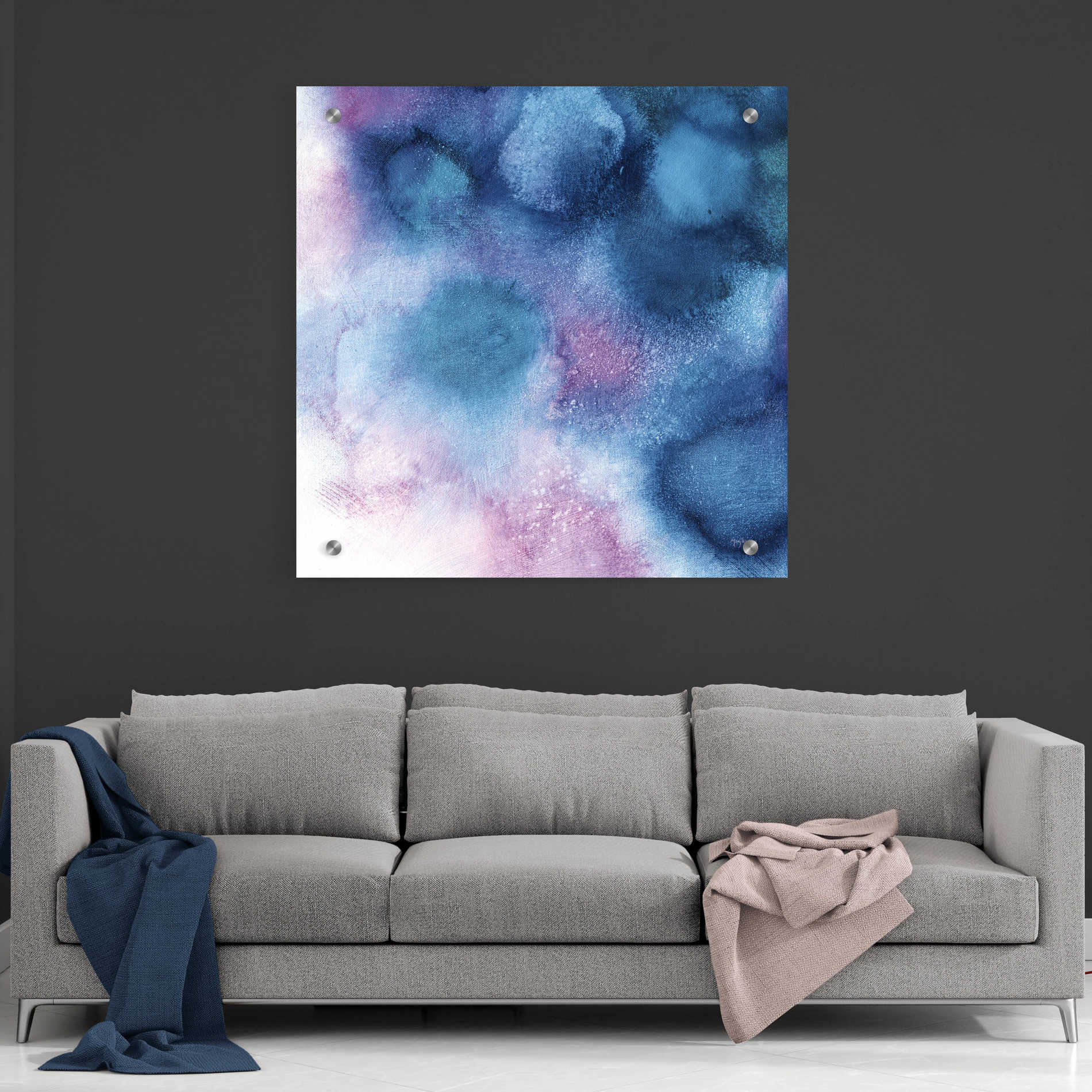 Epic Art 'Nebula II ' by Mary Urban, Acrylic Glass Wall Art,36x36