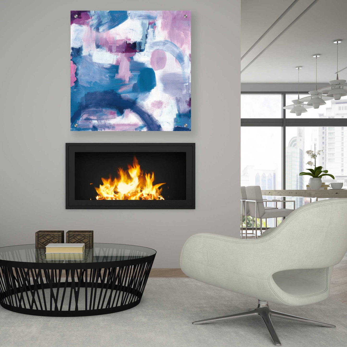 Epic Art 'Trial and Airy Nebula' by Mary Urban, Acrylic Glass Wall Art,36x36