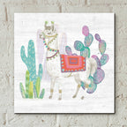 Epic Art 'Lovely Llamas V' by Mary Urban, Acrylic Glass Wall Art,12x12