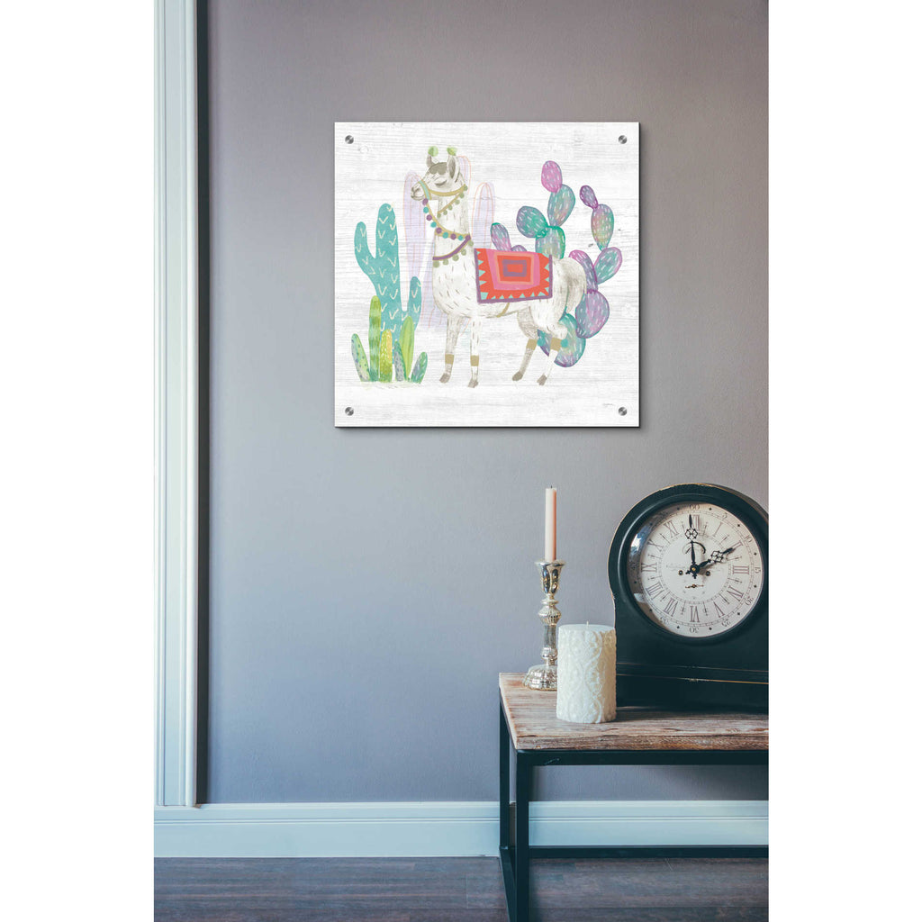 Epic Art 'Lovely Llamas V' by Mary Urban, Acrylic Glass Wall Art,24x24