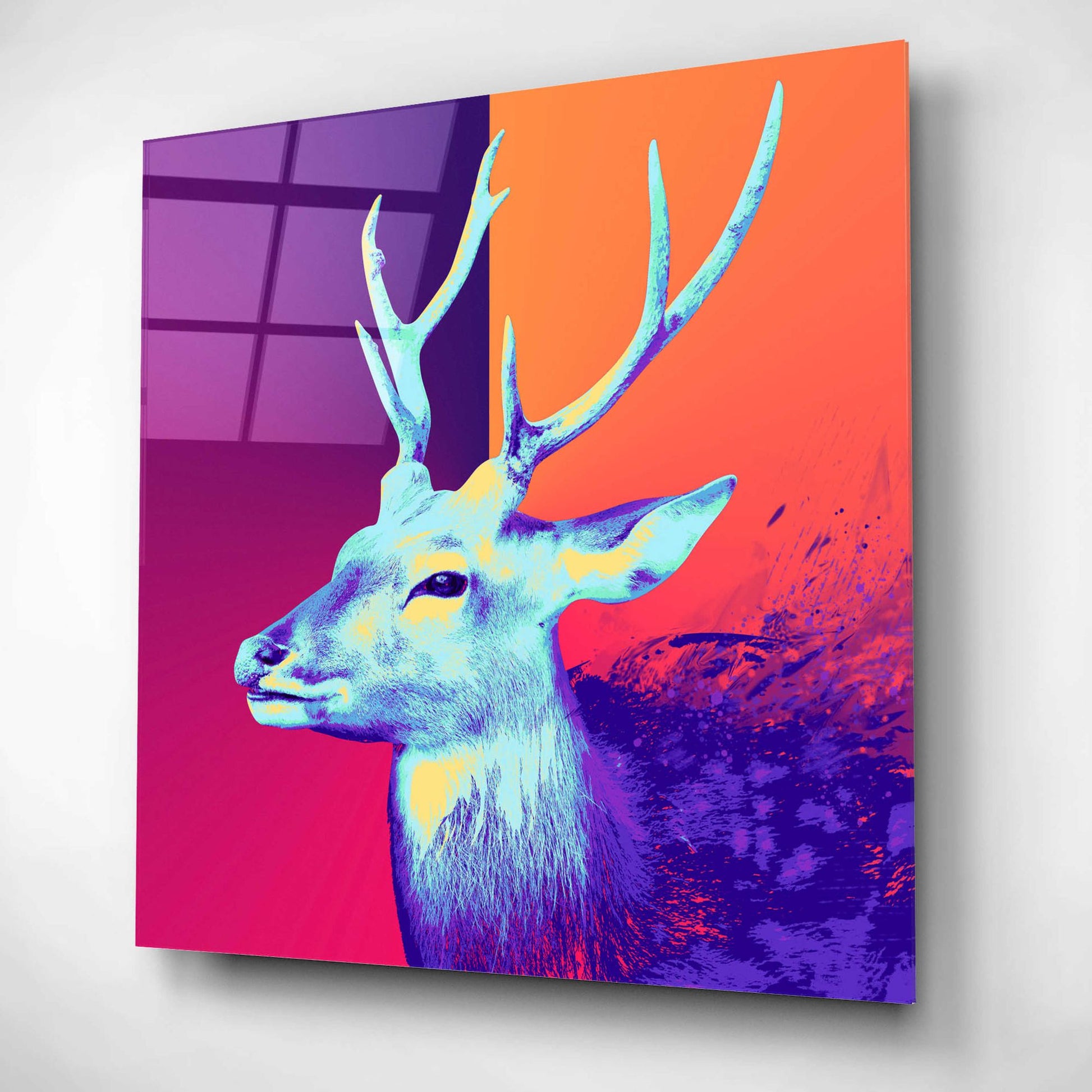 Epic Art 'A Deer', Acrylic Glass Wall Art,12x12