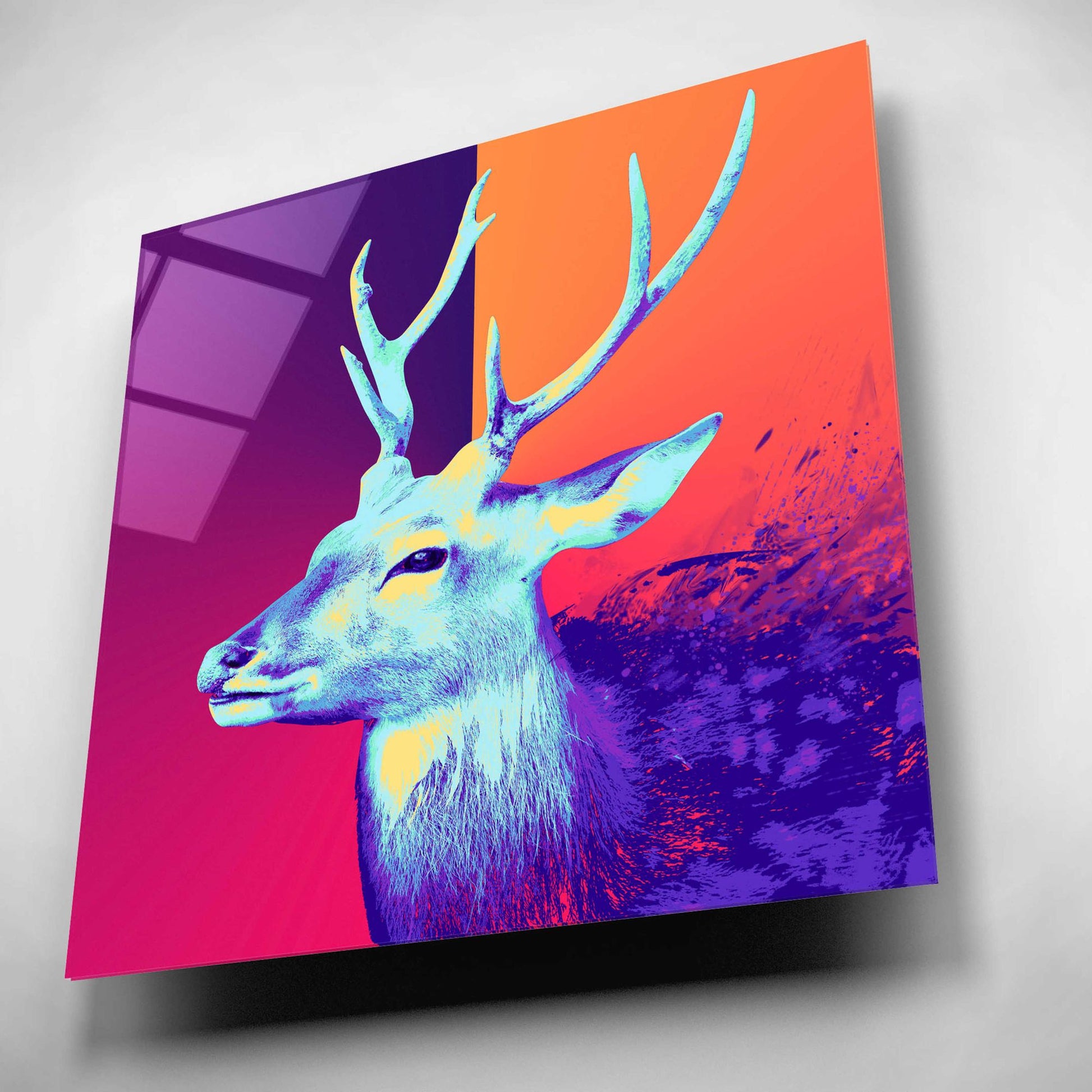 Epic Art 'A Deer', Acrylic Glass Wall Art,12x12