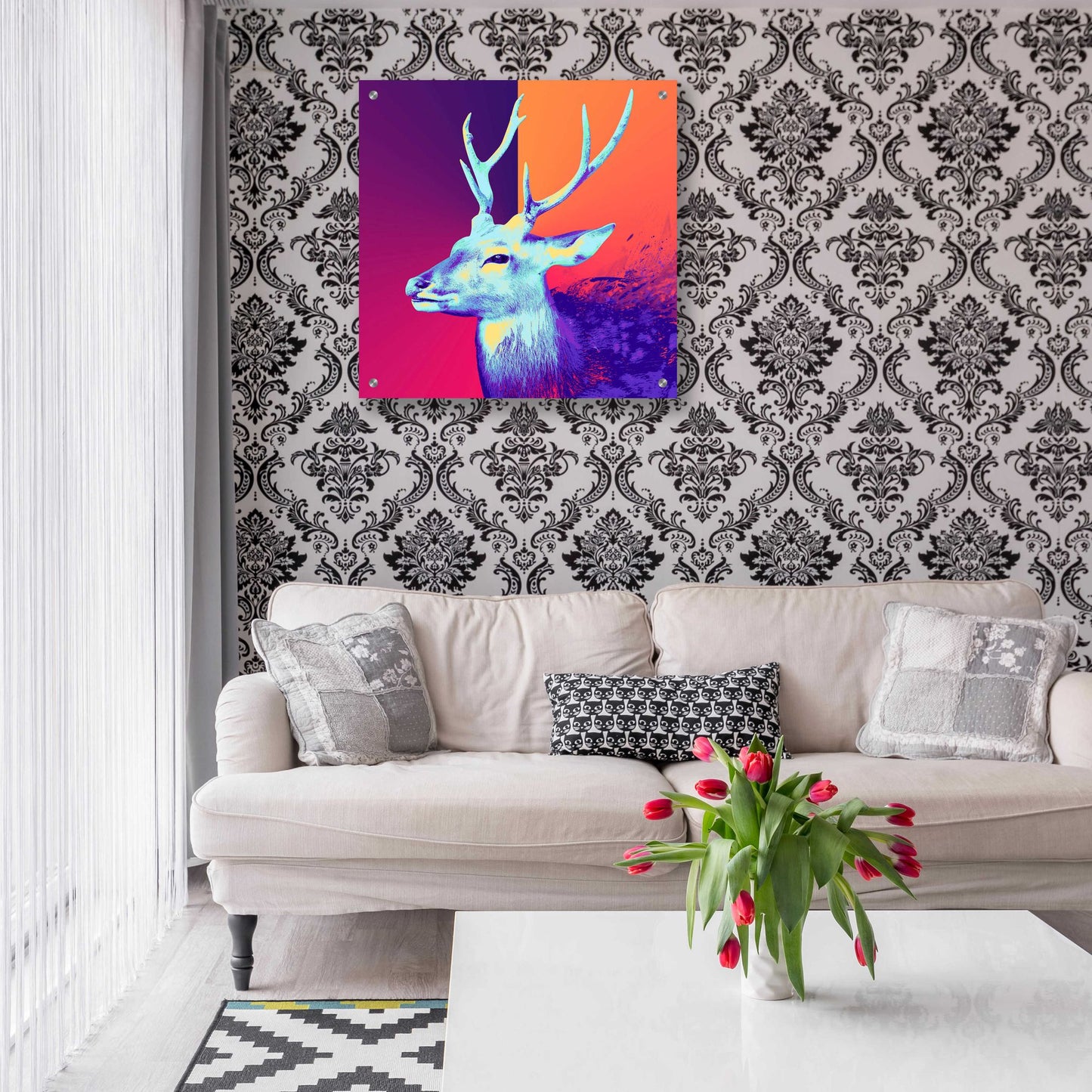 Epic Art 'A Deer', Acrylic Glass Wall Art,24x24