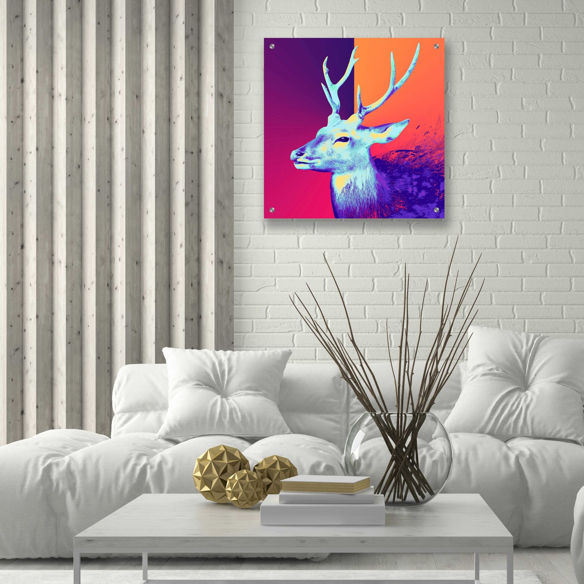 Epic Art 'A Deer', Acrylic Glass Wall Art,24x24