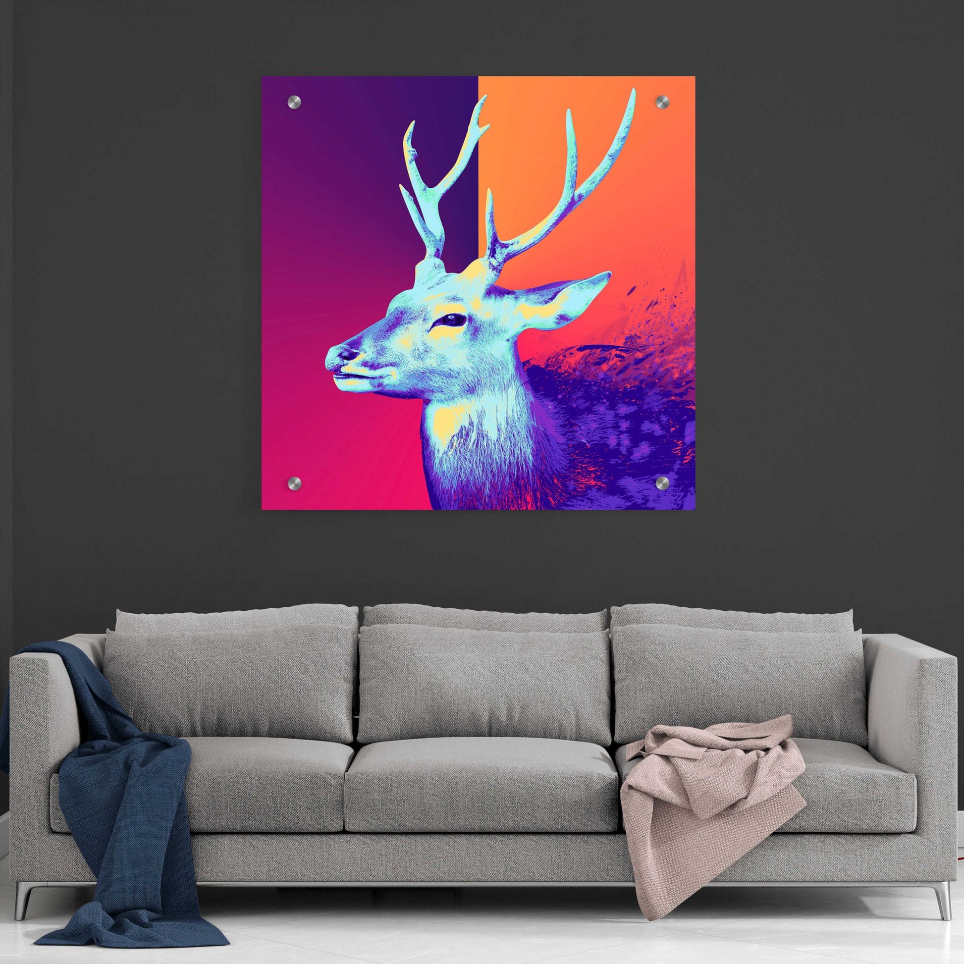 Epic Art 'A Deer', Acrylic Glass Wall Art,36x36