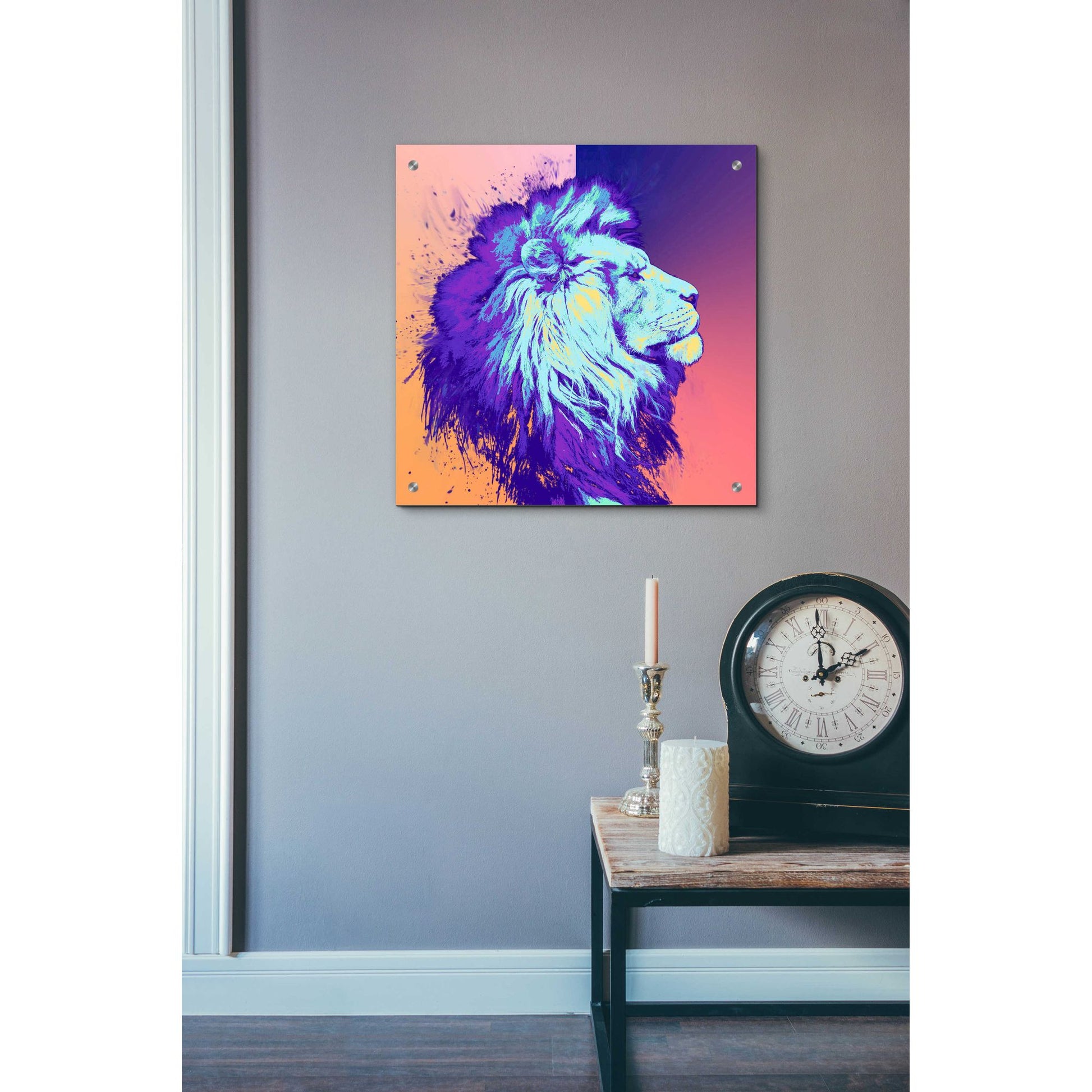 Epic Art 'A Lion', Acrylic Glass Wall Art,24x24