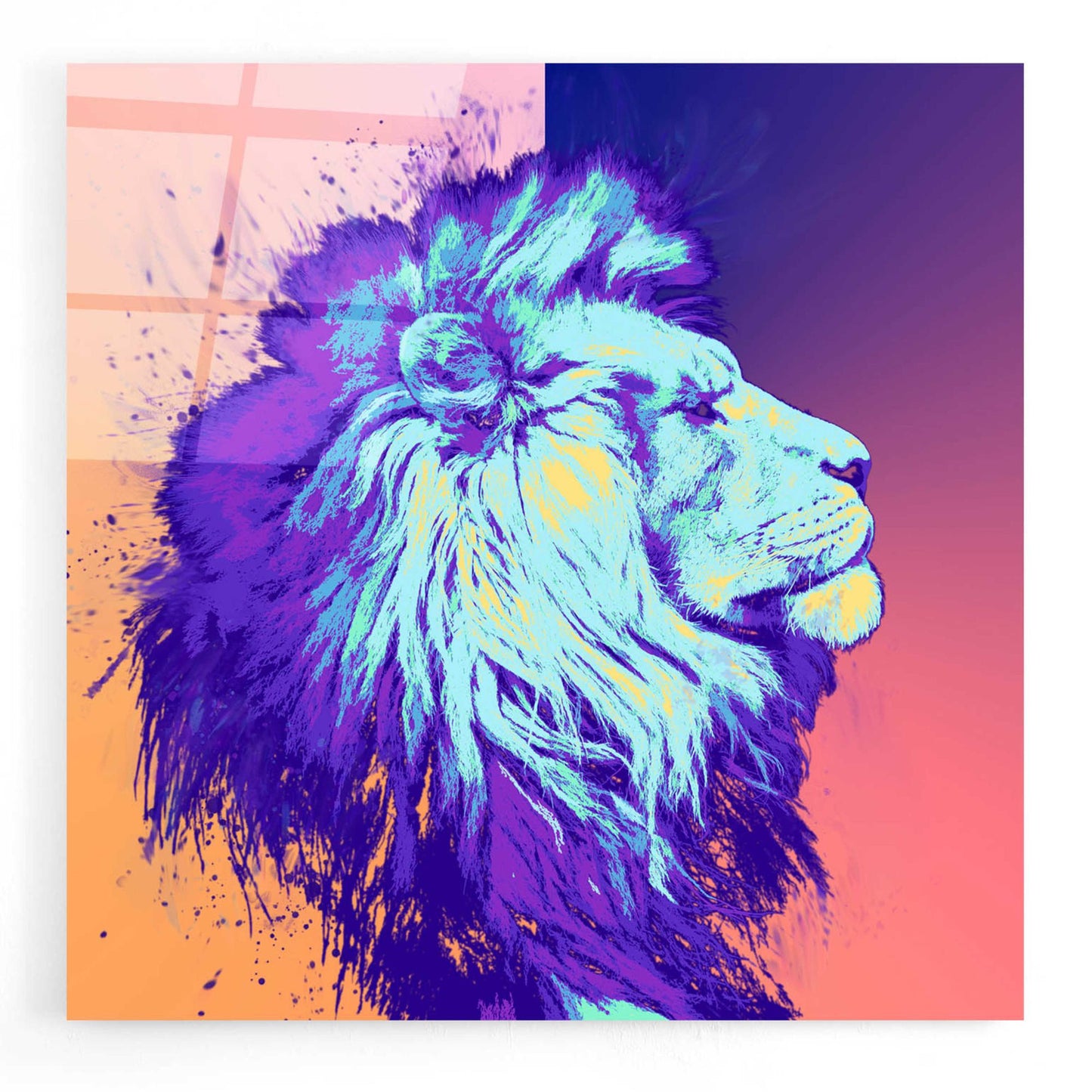 Epic Art 'A Lion', Acrylic Glass Wall Art