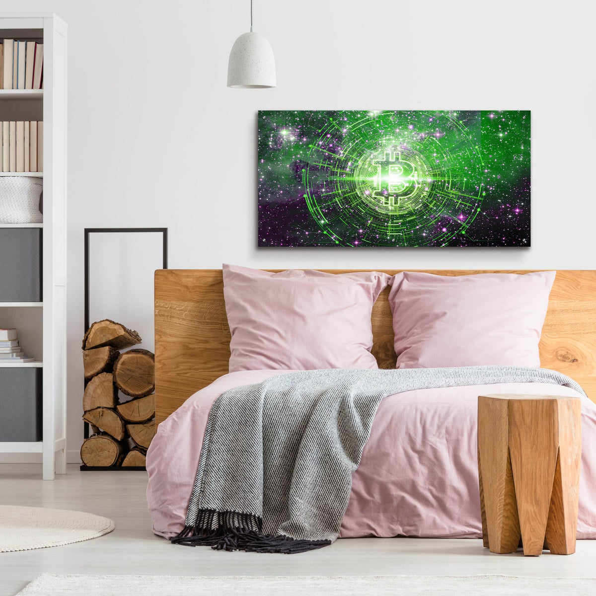 Epic Art 'Bitcoin Equinox', Acrylic Glass Wall Art,48x24