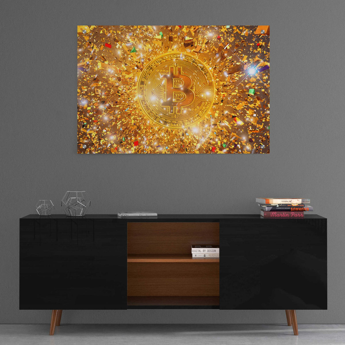 Epic Art 'Bitcoin Gilt', Acrylic Glass Wall Art,36x24