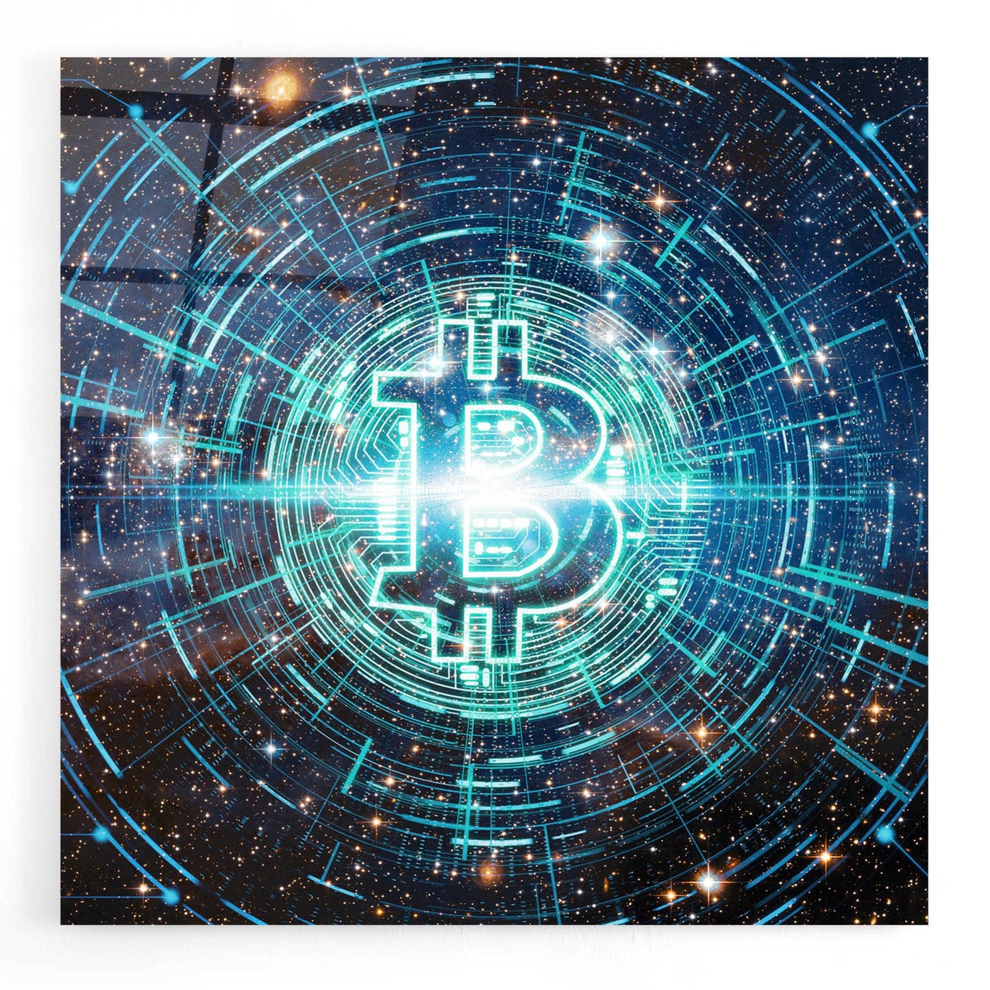 Epic Art 'Cyber Bitcoin', Acrylic Glass Wall Art