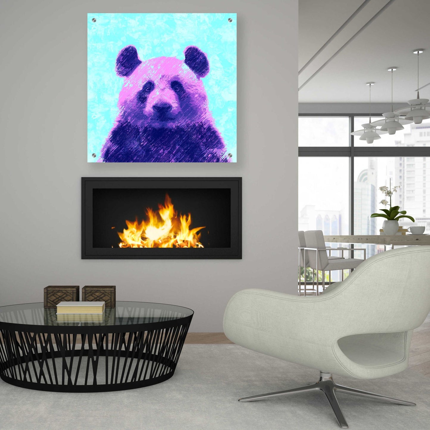 Epic Art 'Fluffy', Acrylic Glass Wall Art,36x36