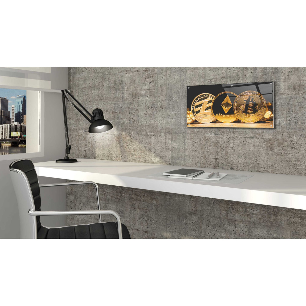 Epic Art 'The OG Crypto II', Acrylic Glass Wall Art,24x12