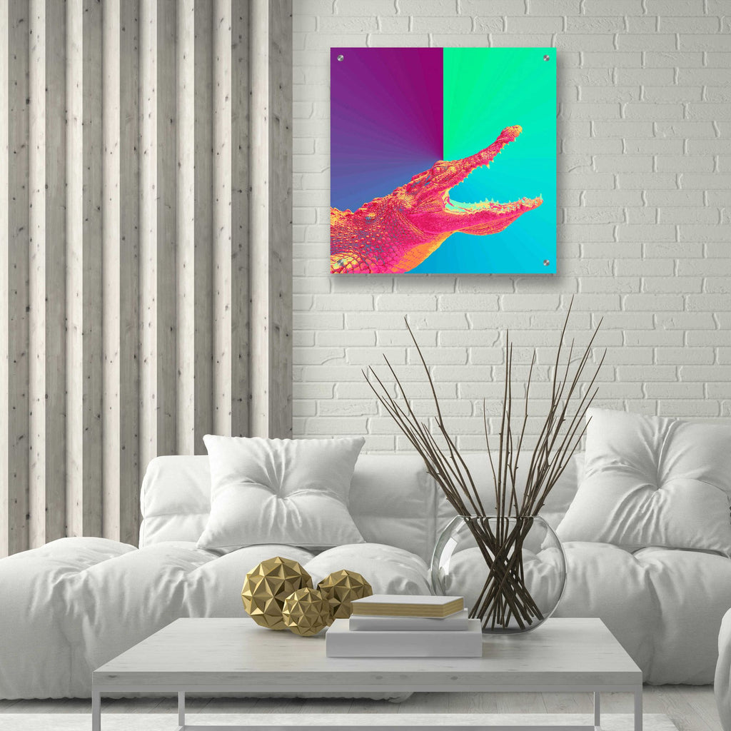 Epic Art 'Alligator Crush,' Acrylic Glass Wall Art,24x24
