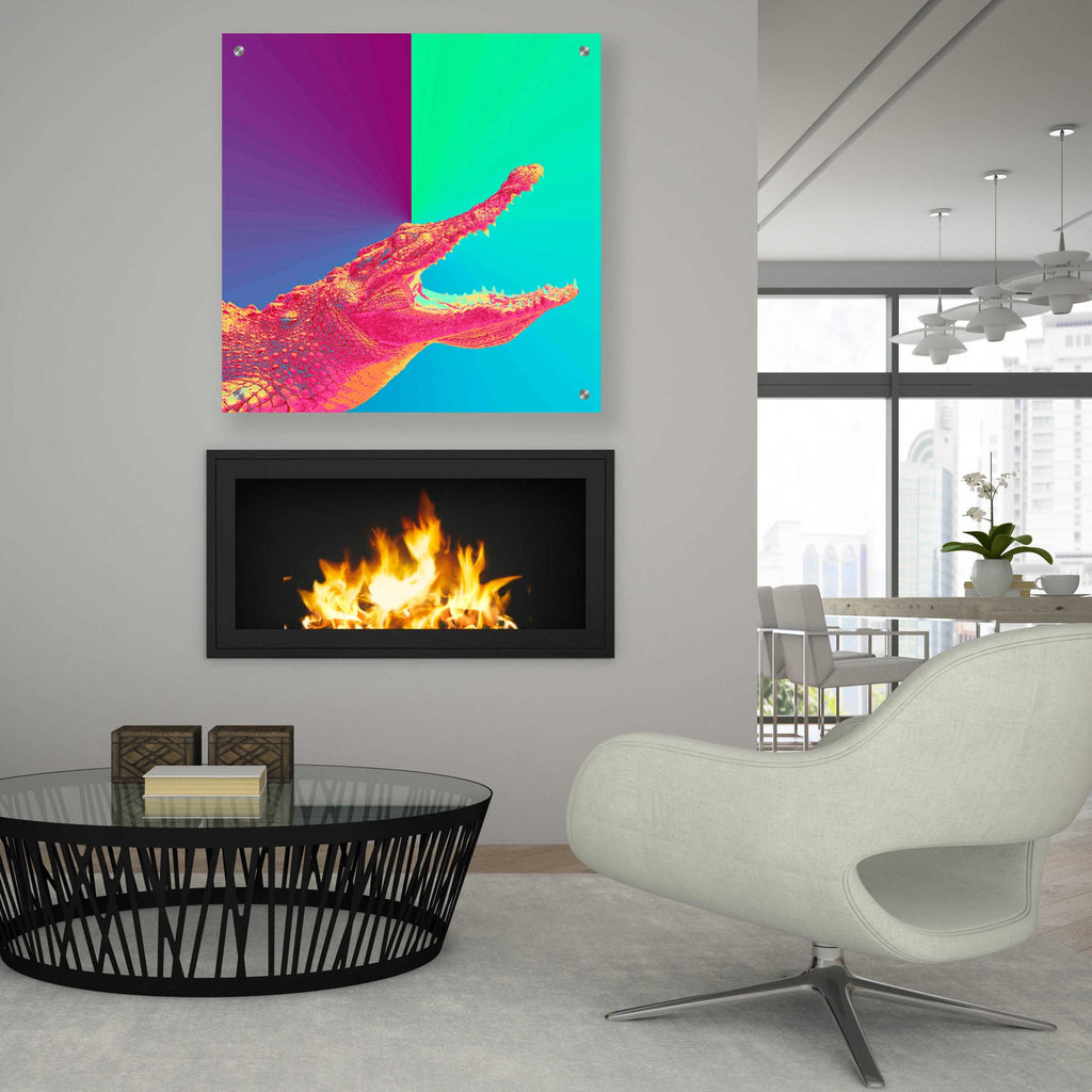 Epic Art 'Alligator Crush,' Acrylic Glass Wall Art,36x36
