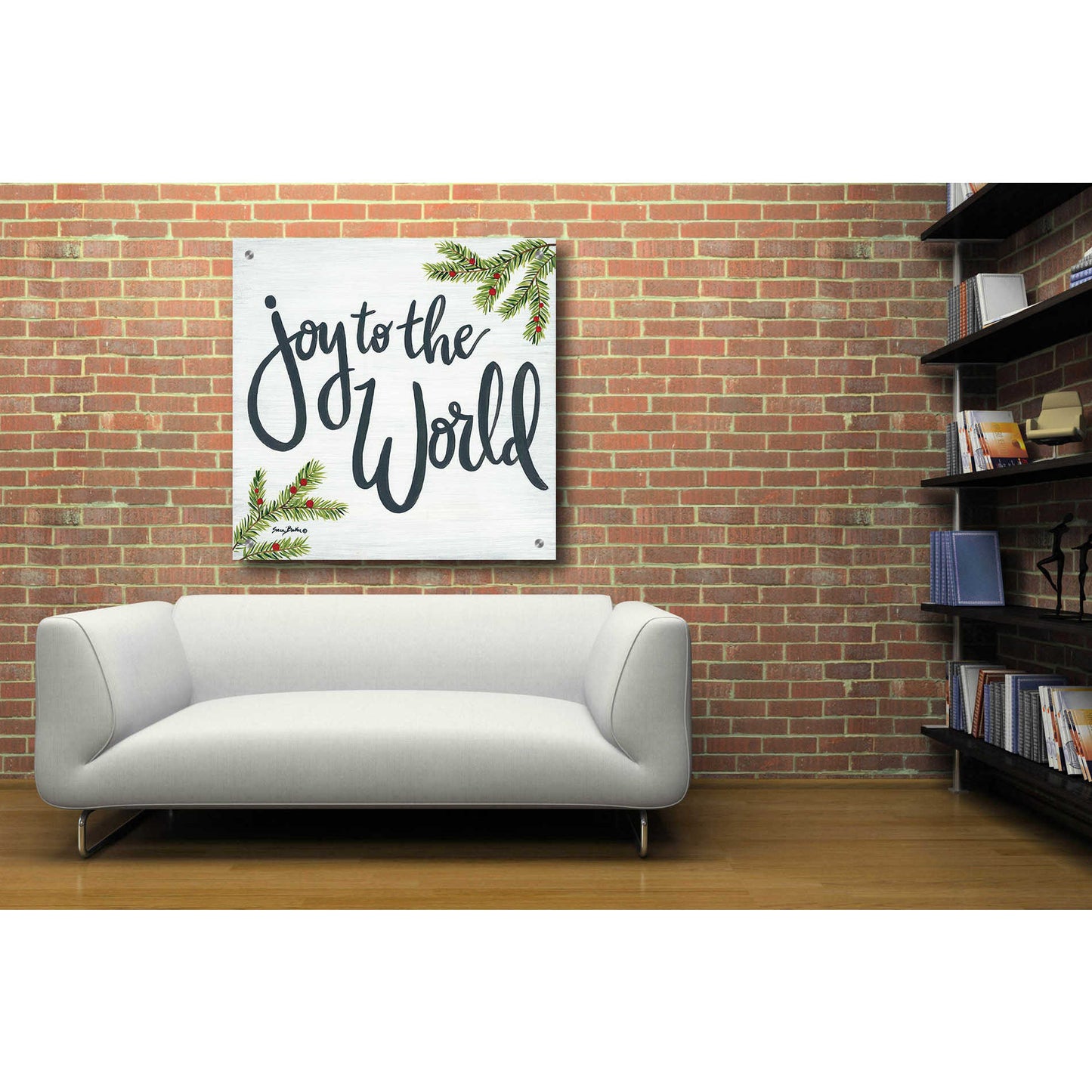 Epic Art 'Joy to the World' by Sara Baker, Acrylic Glass Wall Art,36x36